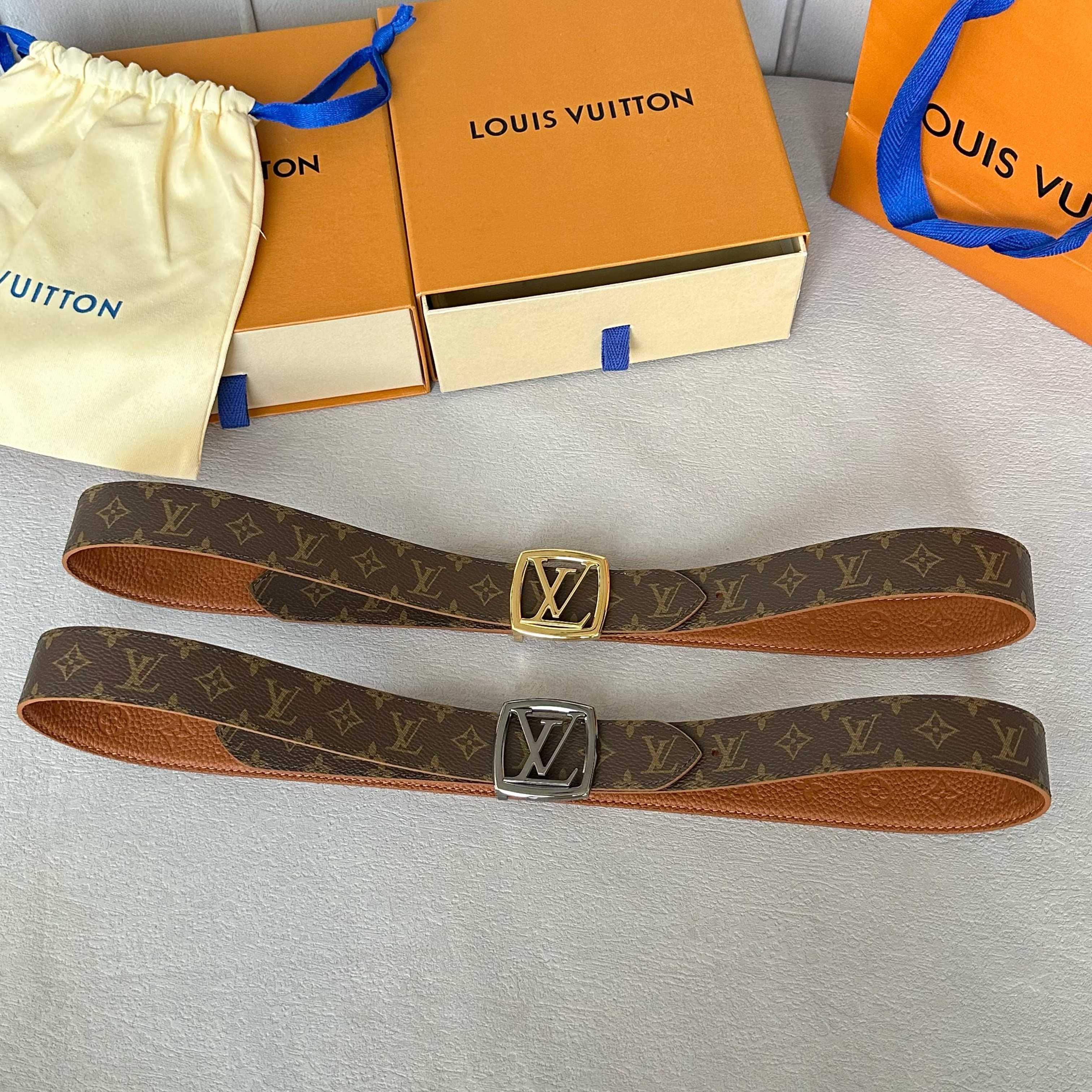 Loewe VUITTON レディース原単腰帶 PVC面荔枝紋牛皮