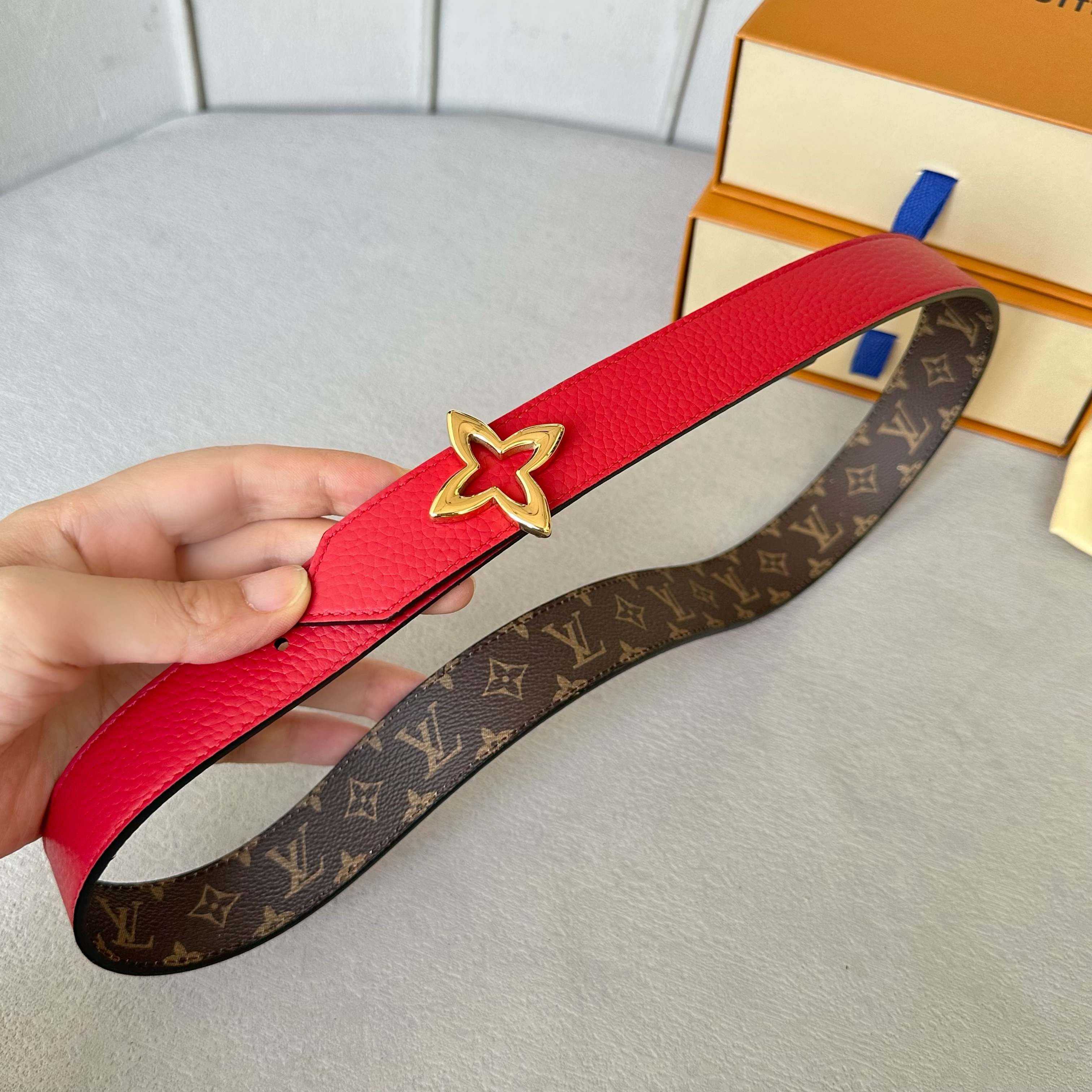 L0UIS VUITT0N レディース原単腰帯 幅30mm PVCと牛皮のコンビ