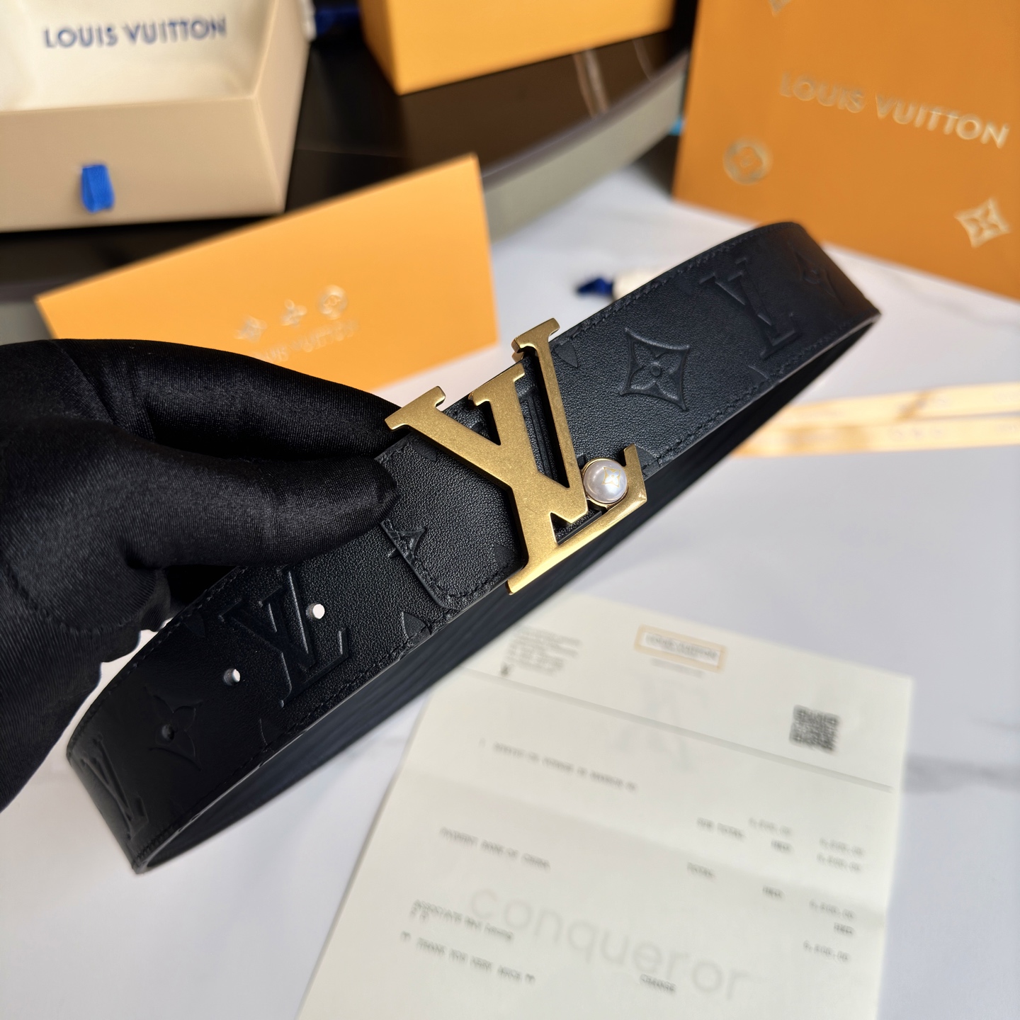 LOUIS VUITTON 原版包裝+1.0 ダブルフェイスレザー ベルト