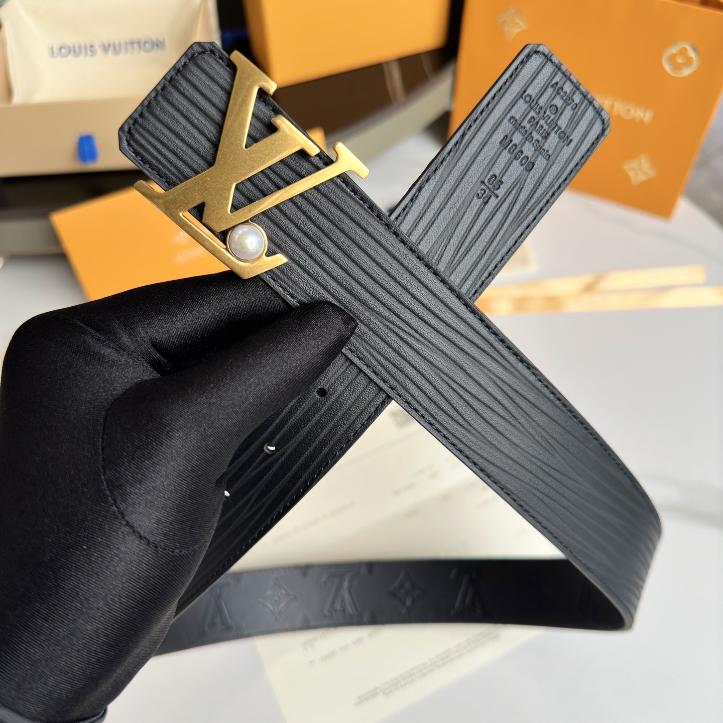 LOUIS VUITTON 原版包裝+1.0 ダブルフェイスレザー ベルト