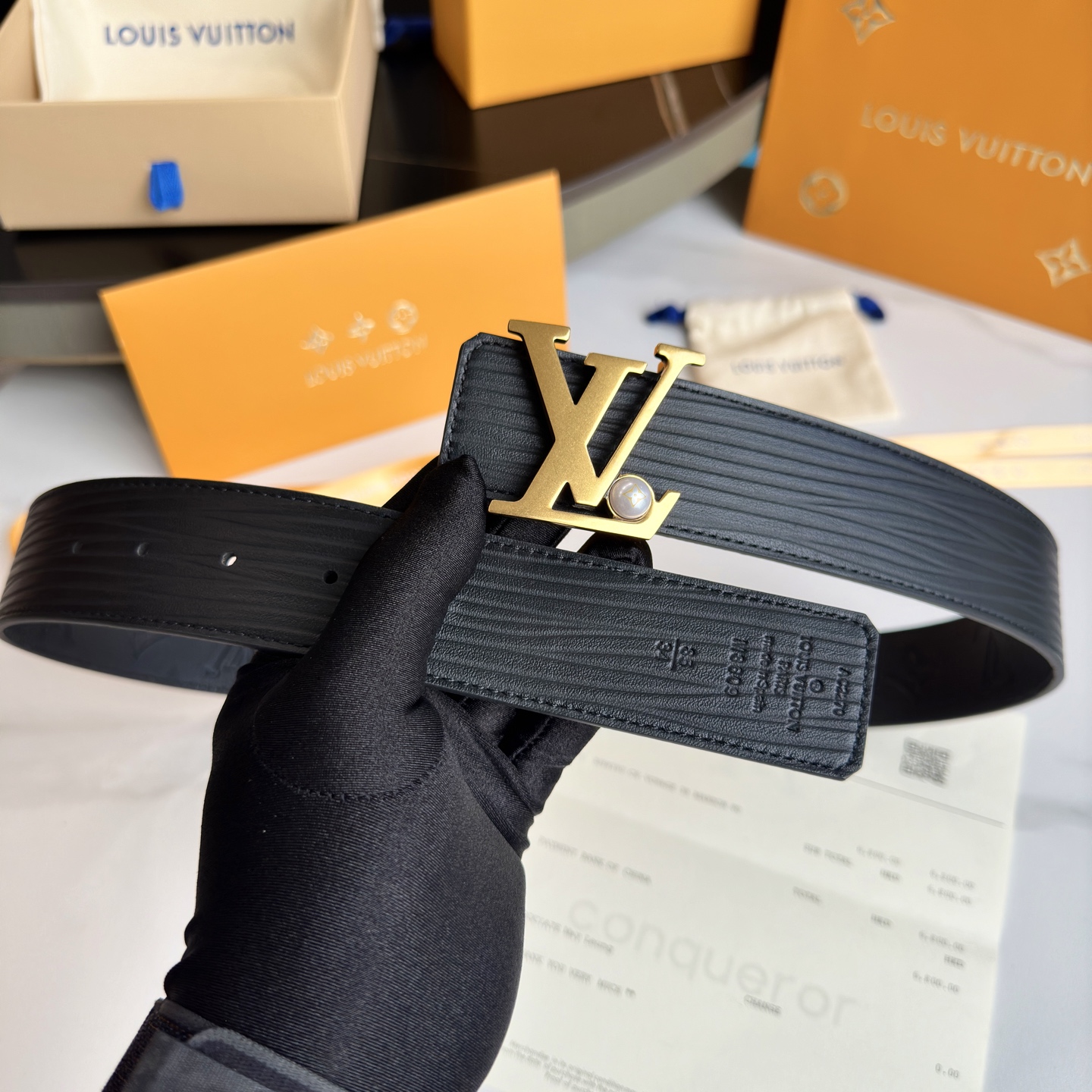 LOUIS VUITTON 原版包裝+1.0 ダブルフェイスレザー ベルト