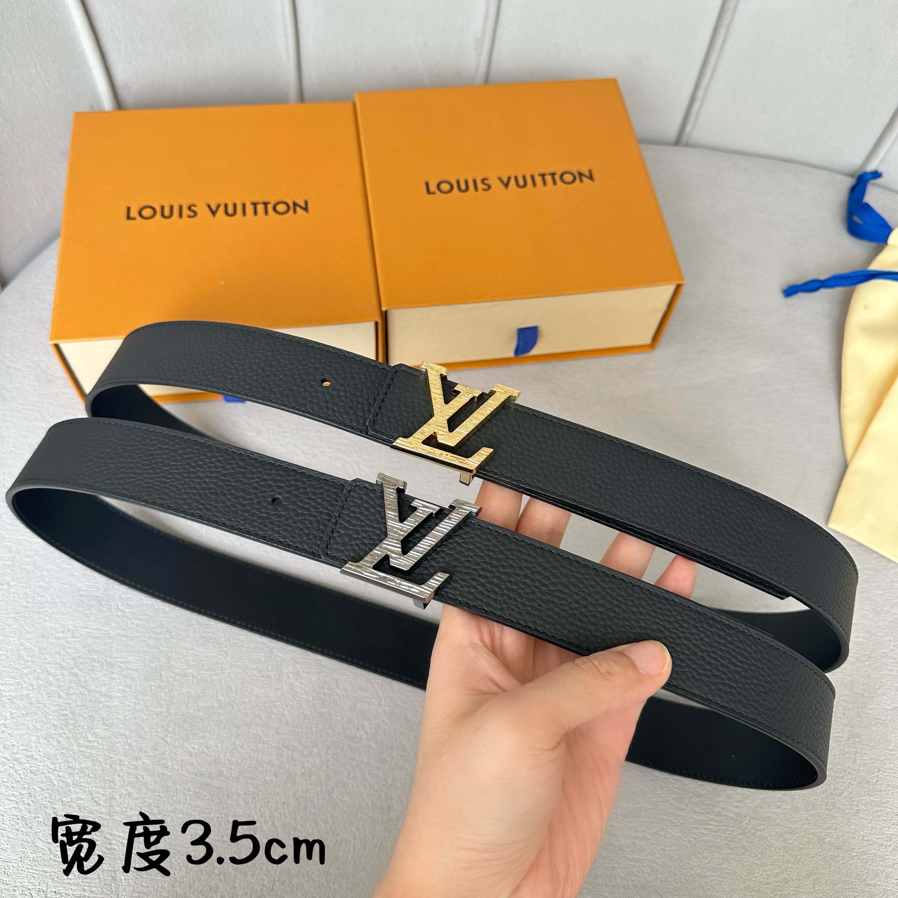 L0UIS VUITT0N 驢家原單腰帶 双面デザインの35mm幅