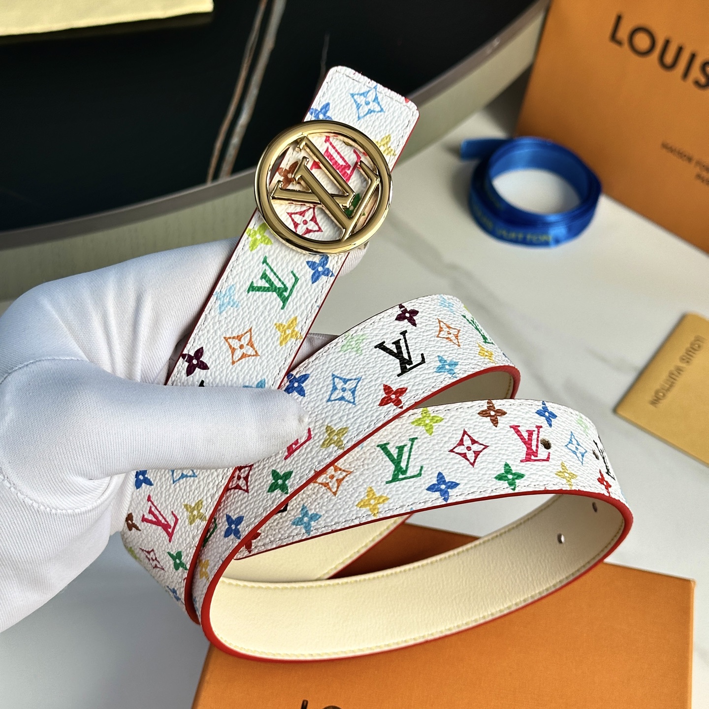 驢家 レディース 腰帯 小花シリーズ カスタム帆布