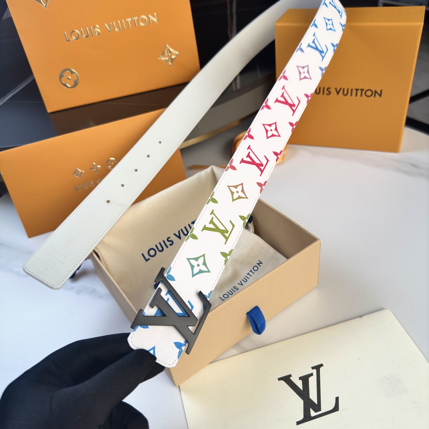 LOUIS VUITTON 原版包裝 1.0 40mm 幅 カスタム帆布ベルト