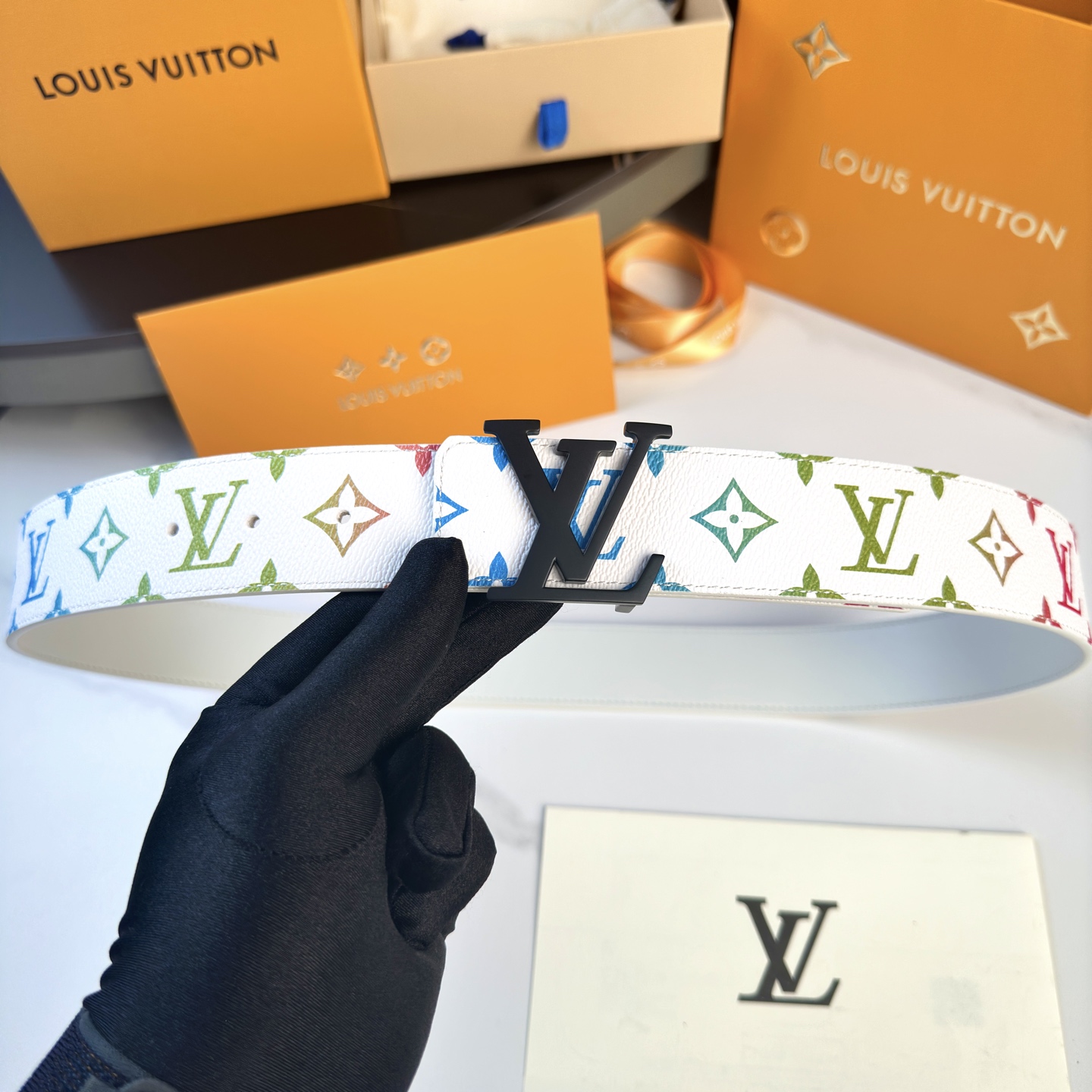 LOUIS VUITTON 原版包裝 1.0 40mm 幅 カスタム帆布ベルト