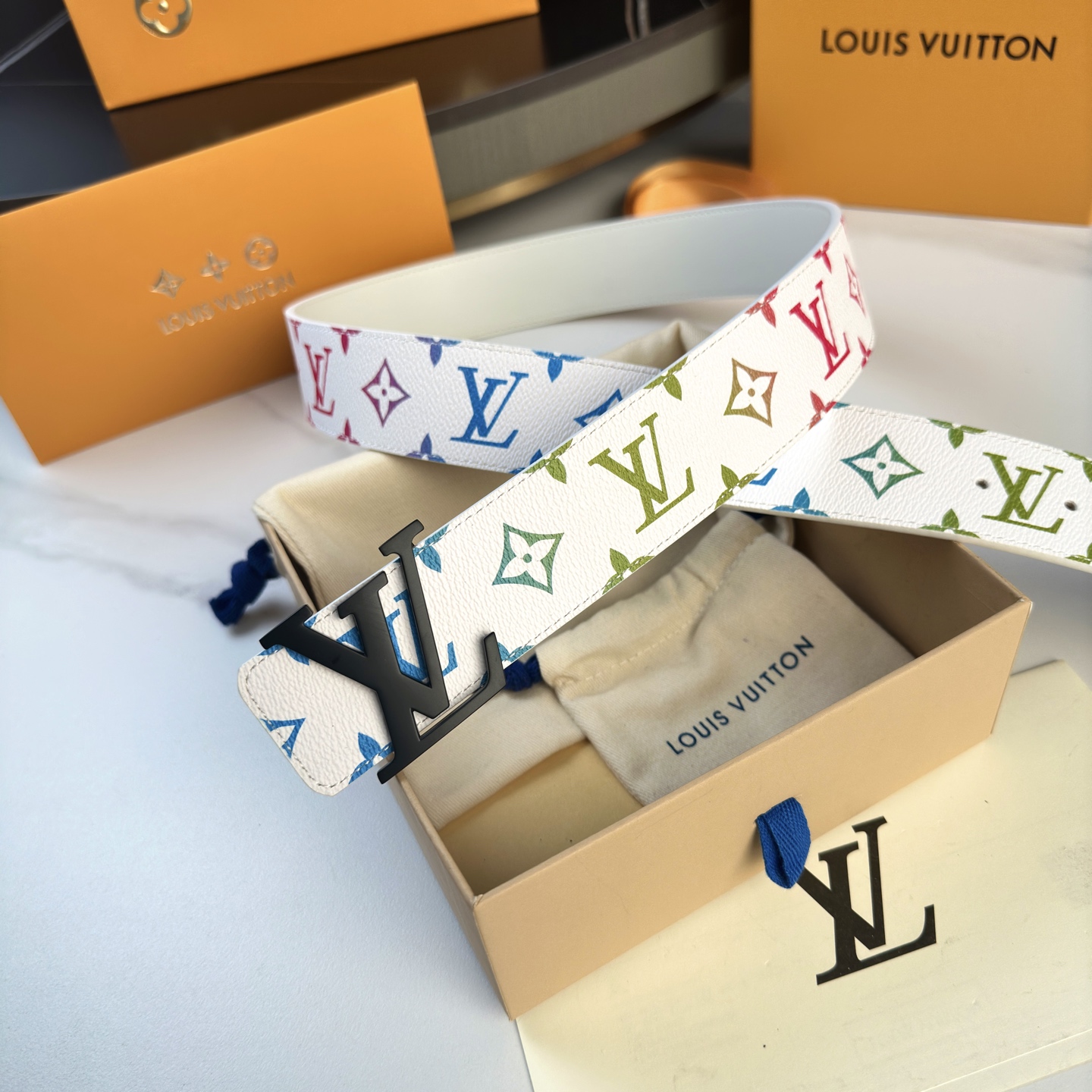 LOUIS VUITTON 原版包裝 1.0 40mm 幅 カスタム帆布ベルト