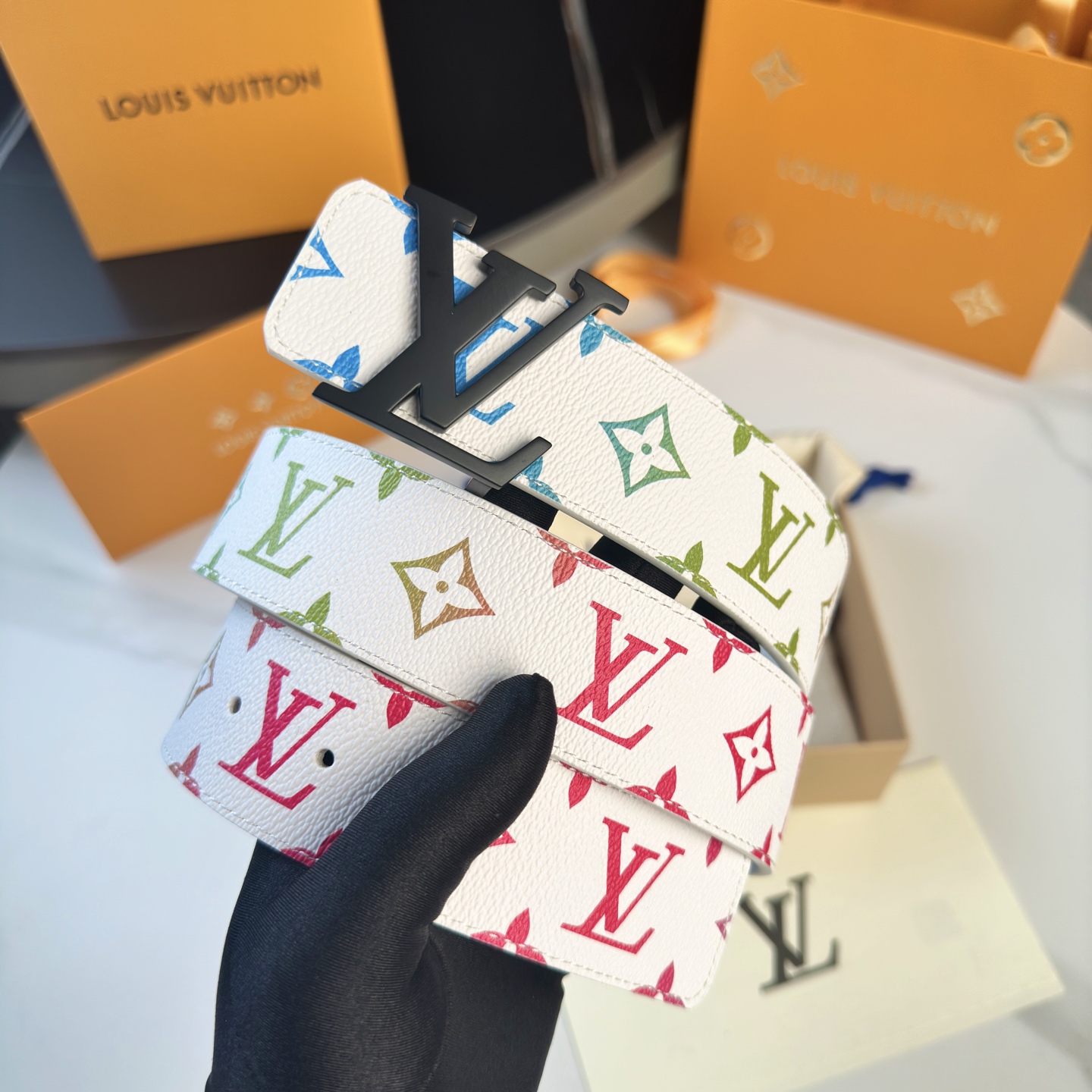 LOUIS VUITTON 原版包裝 1.0 40mm 幅 カスタム帆布ベルト