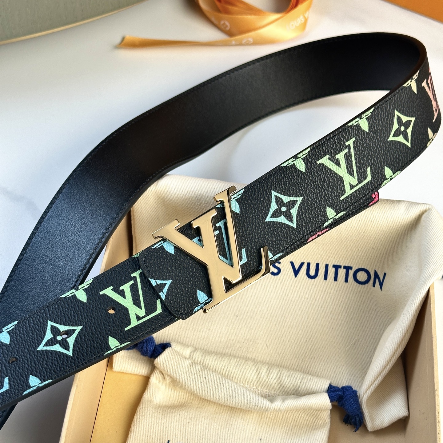 LOUIS VUITTON 原版包裝 1.0 40mm 定制帆布皮帶