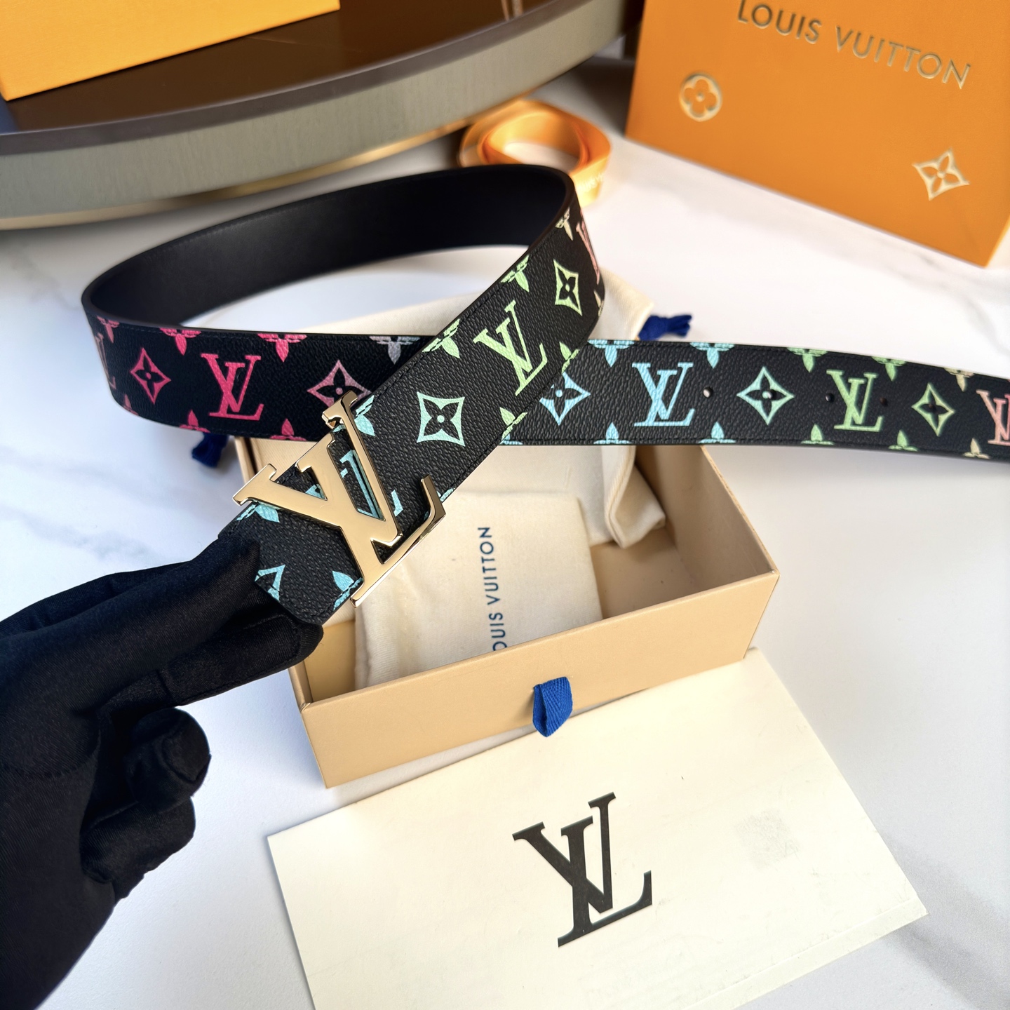 LOUIS VUITTON 原版包裝 1.0 40mm 定制帆布皮帶