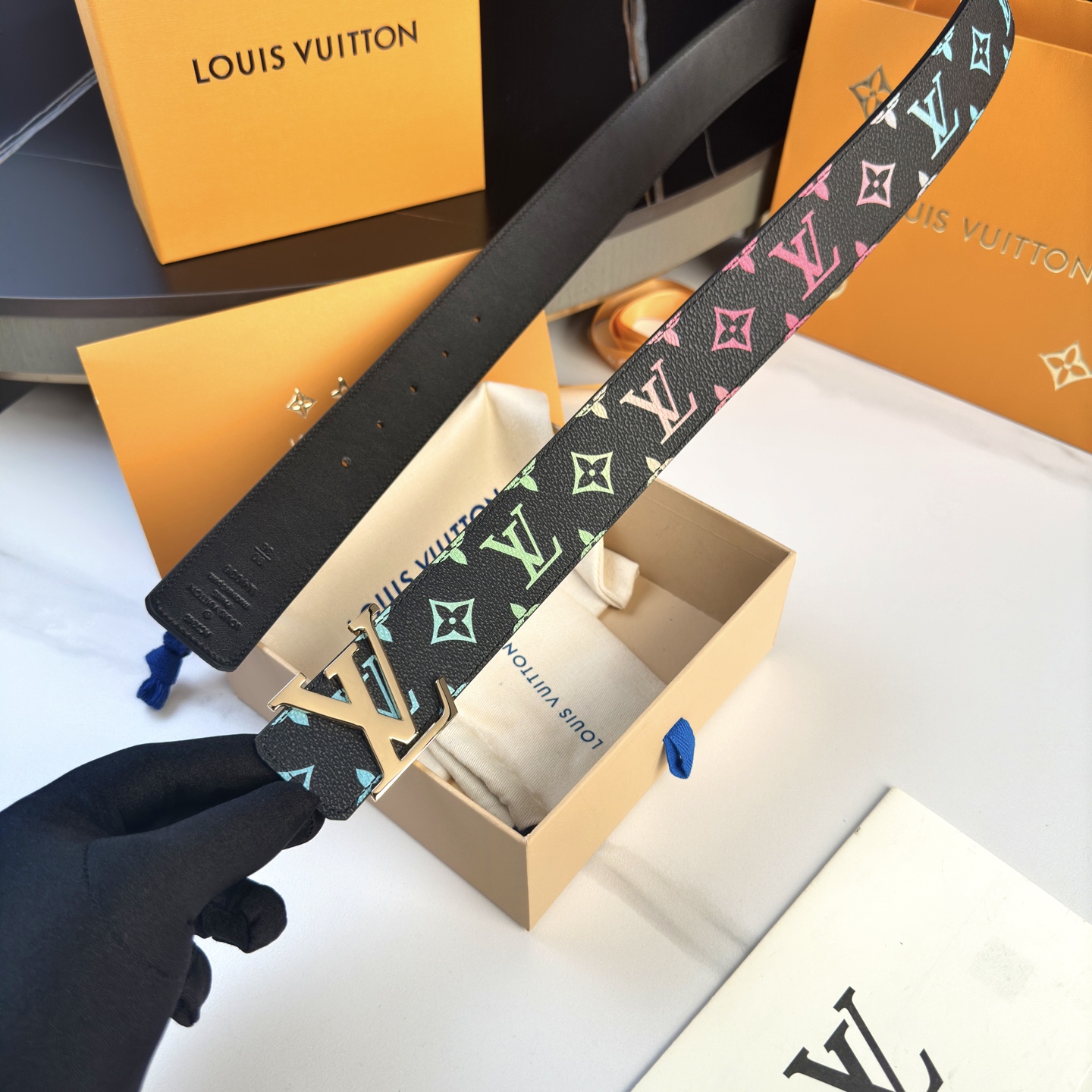 LOUIS VUITTON 原版包裝 1.0 40mm 定制帆布皮帶