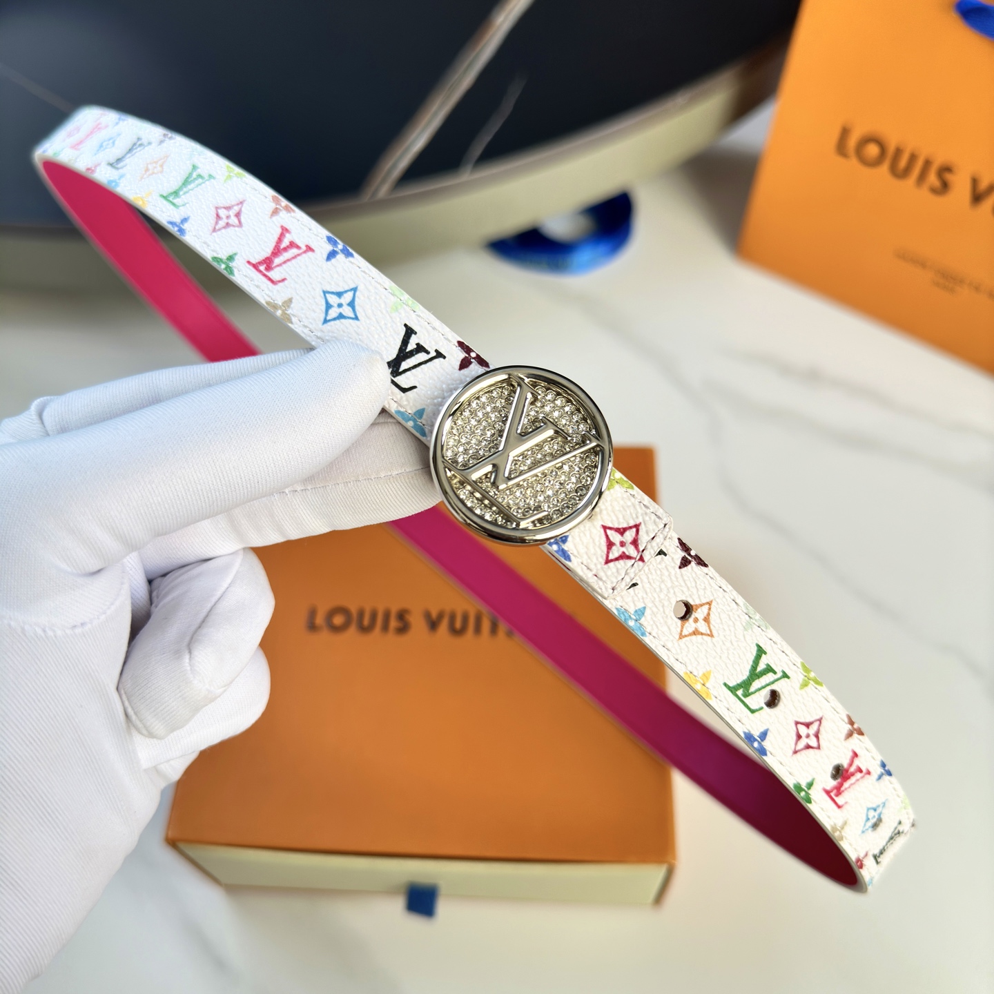 驢家 レディース腰帯 小花シリーズ カスタム帆布