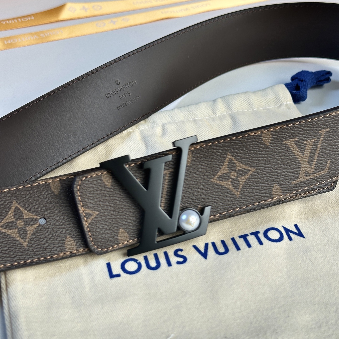 L0UIS VUITT0N 原版包裝 40mm 幅のカスタムキャンバスベルト