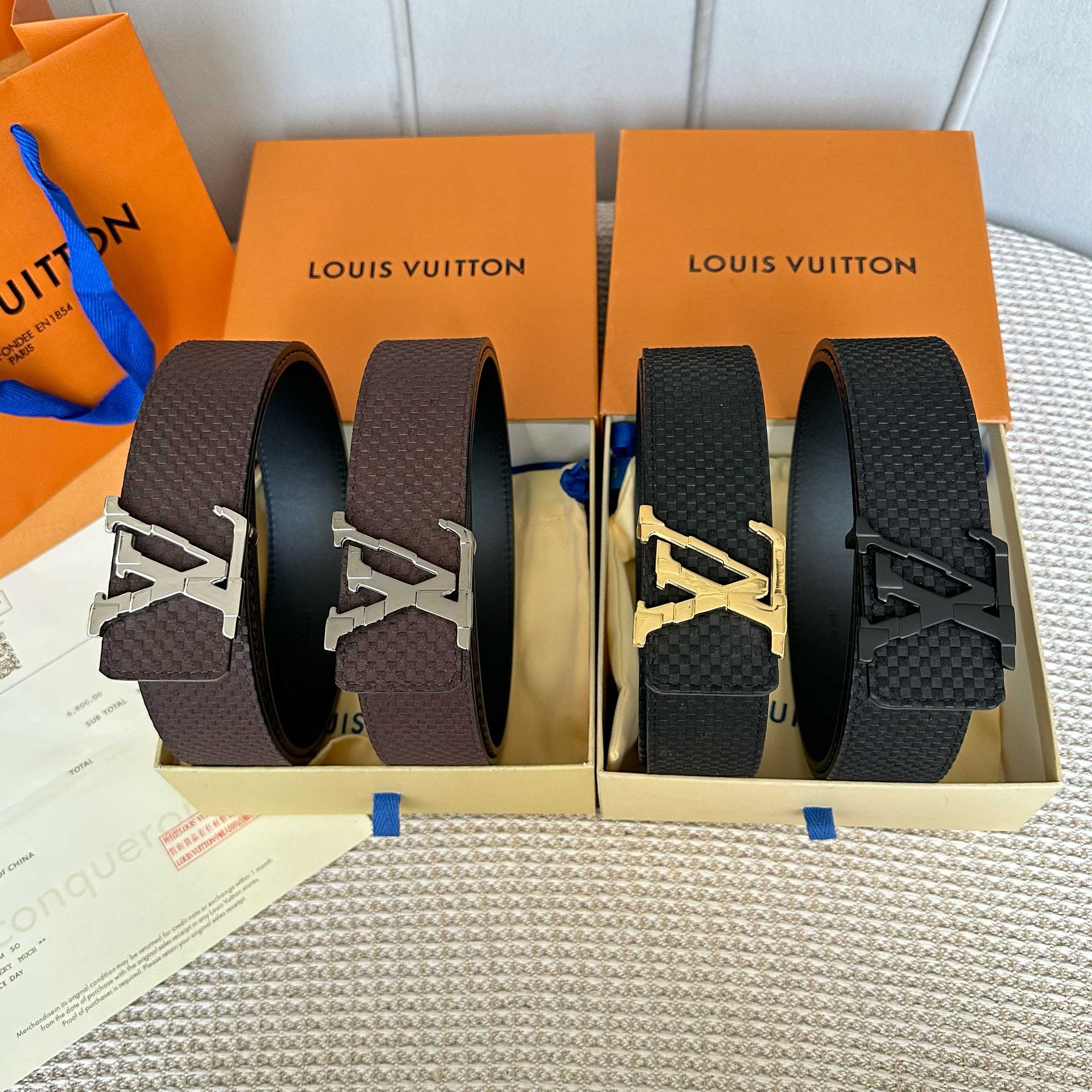 LOUIS VUITTON P：255 原版包裝 40mm幅 小牛皮仕様