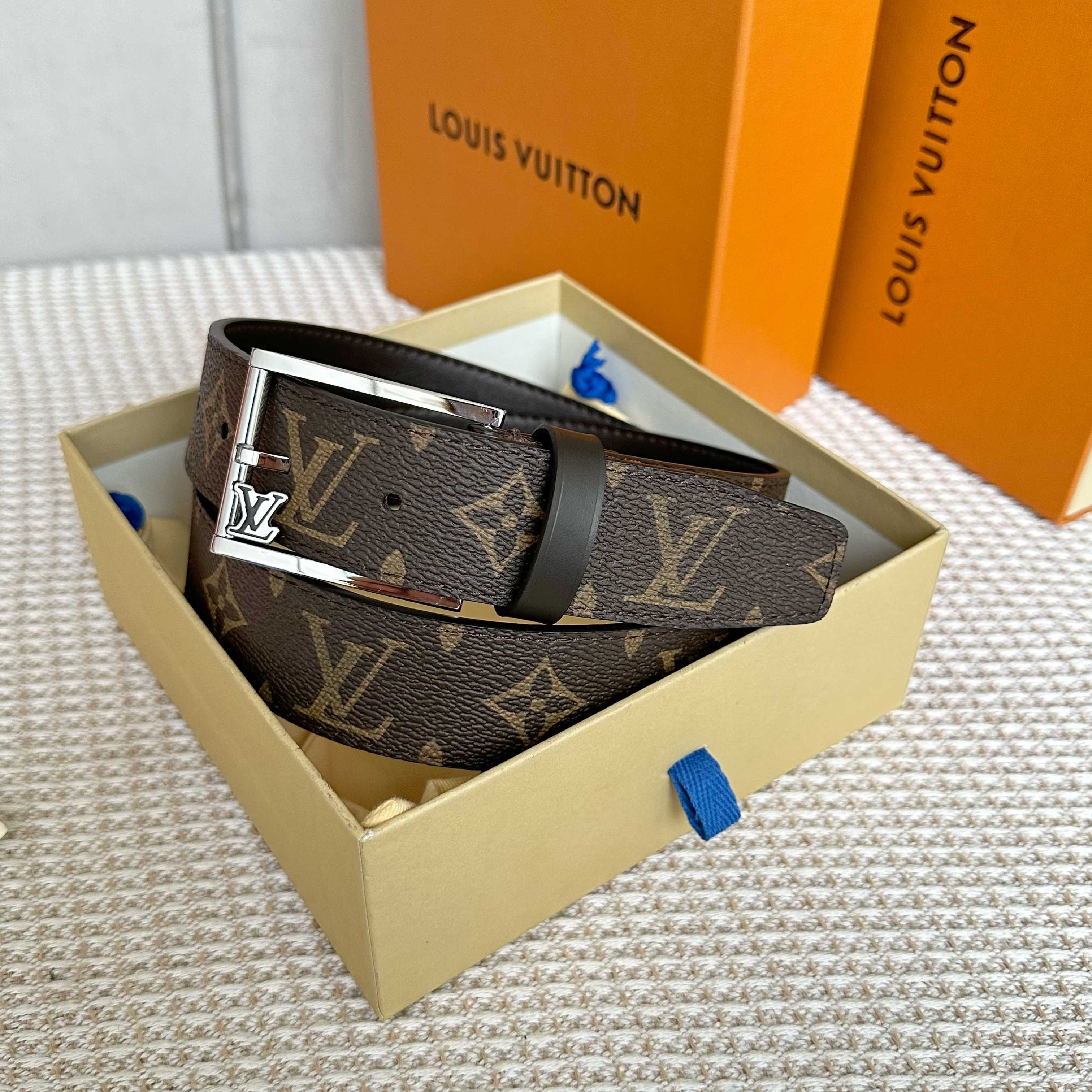 L0UIS VUITT0N P255 原版包装 男士腰帶 35mm幅広