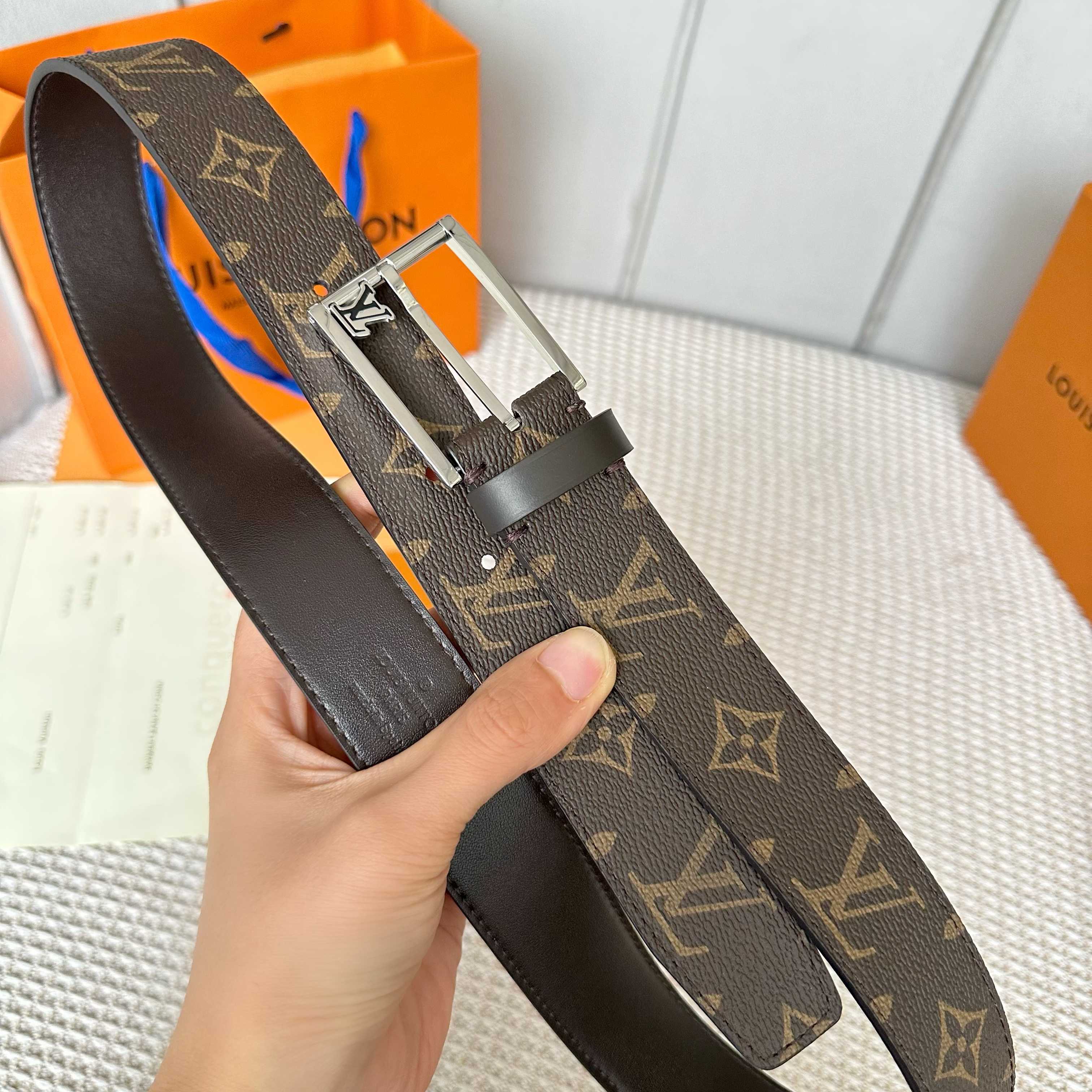 L0UIS VUITT0N P255 原版包装 男士腰帶 35mm幅広