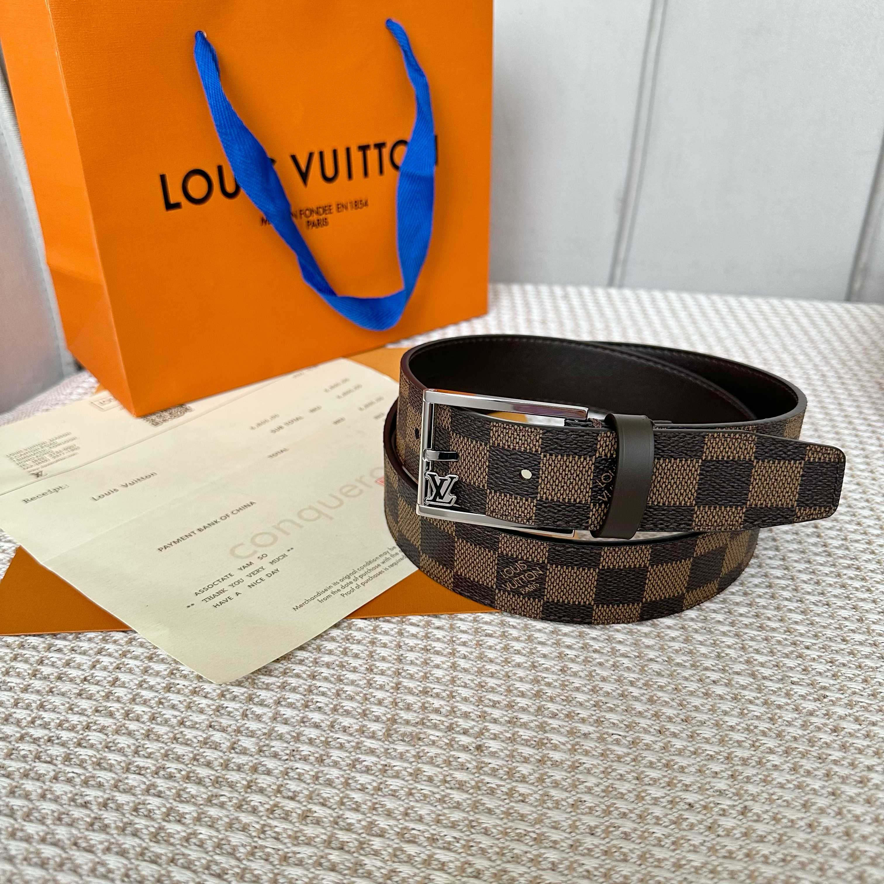 ルイ・ヴィトン P255 原版包装 男性用腰帯 幅35mm
