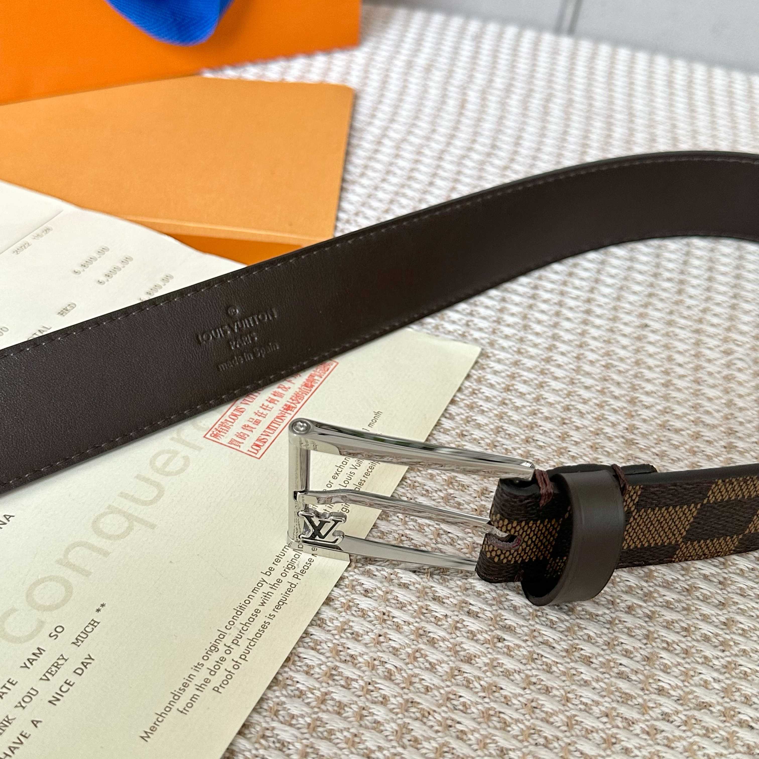 ルイ・ヴィトン P255 原版包装 男性用腰帯 幅35mm