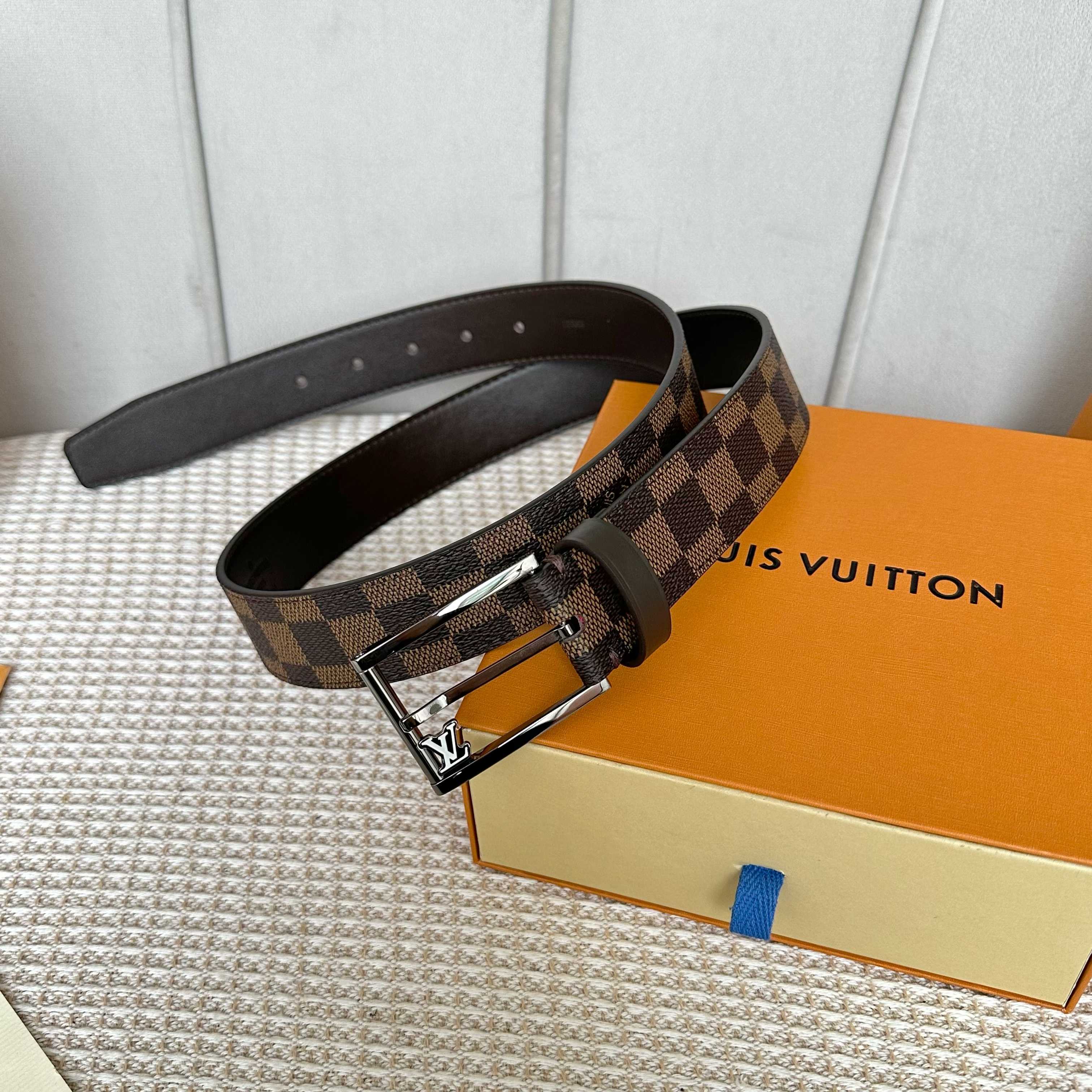 L0UIS VUITT0N P255 原版包装 男士腰帶 35mm幅広