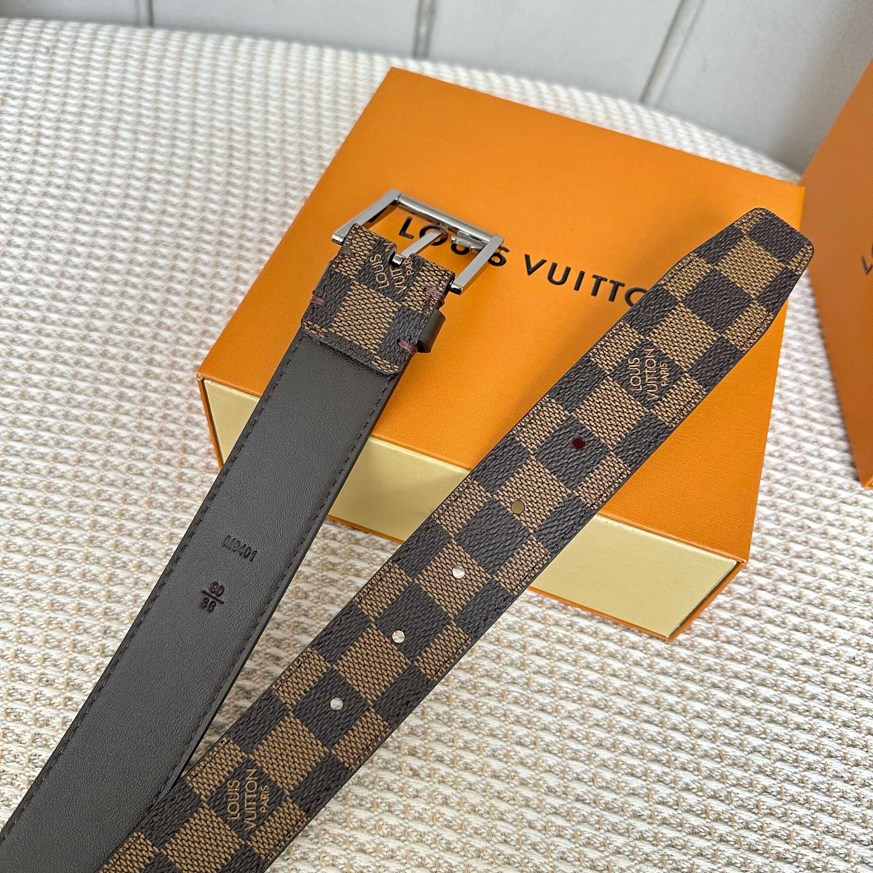 L0UIS VUITT0N P255 原版包装 男士腰帶 35mm幅広