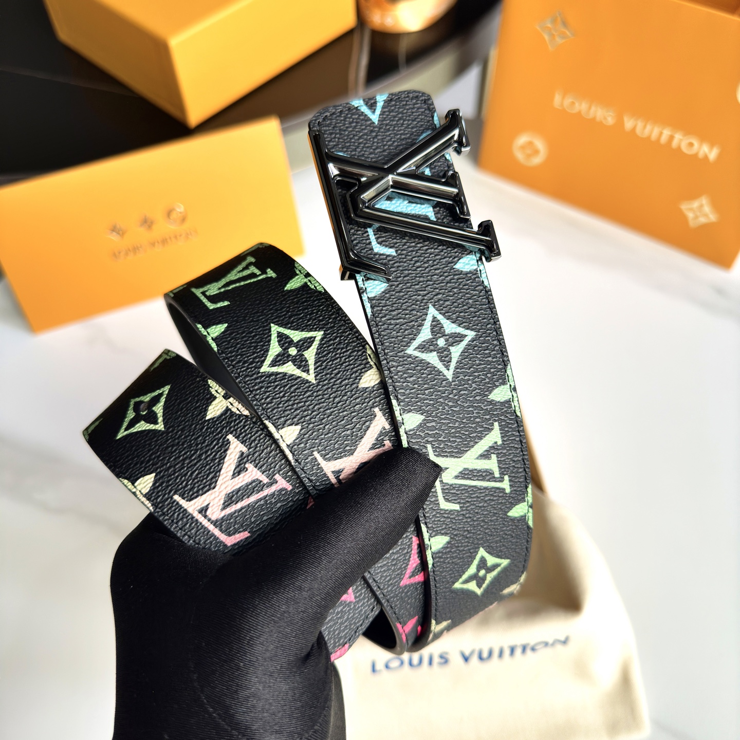 Loewe P：255 ベルト - カスタム帆布とレザーのコンビネーション