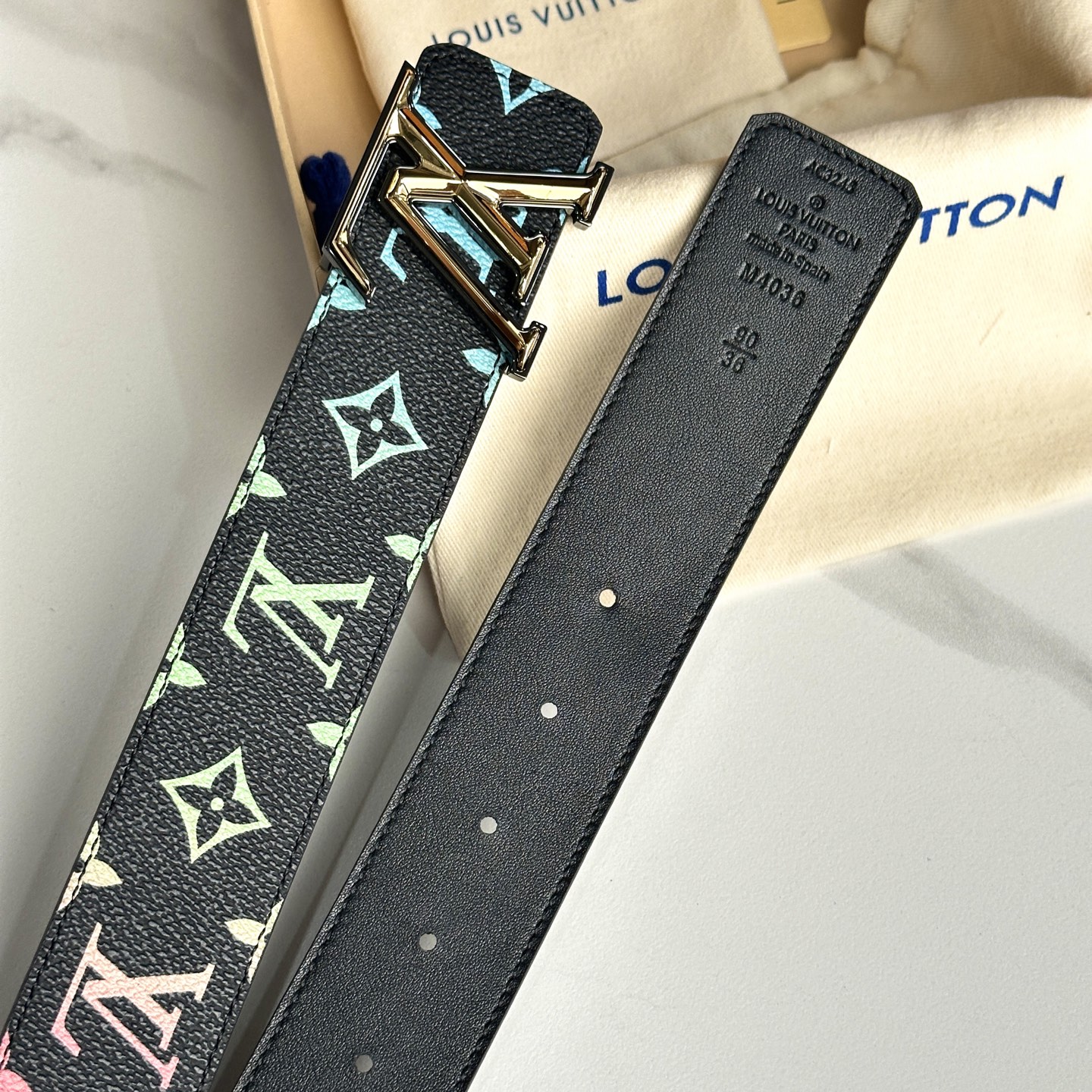 LOUIS VUITTON P:255 ベルト - 定番カスタムキャンバス&ダブルサイド利用可