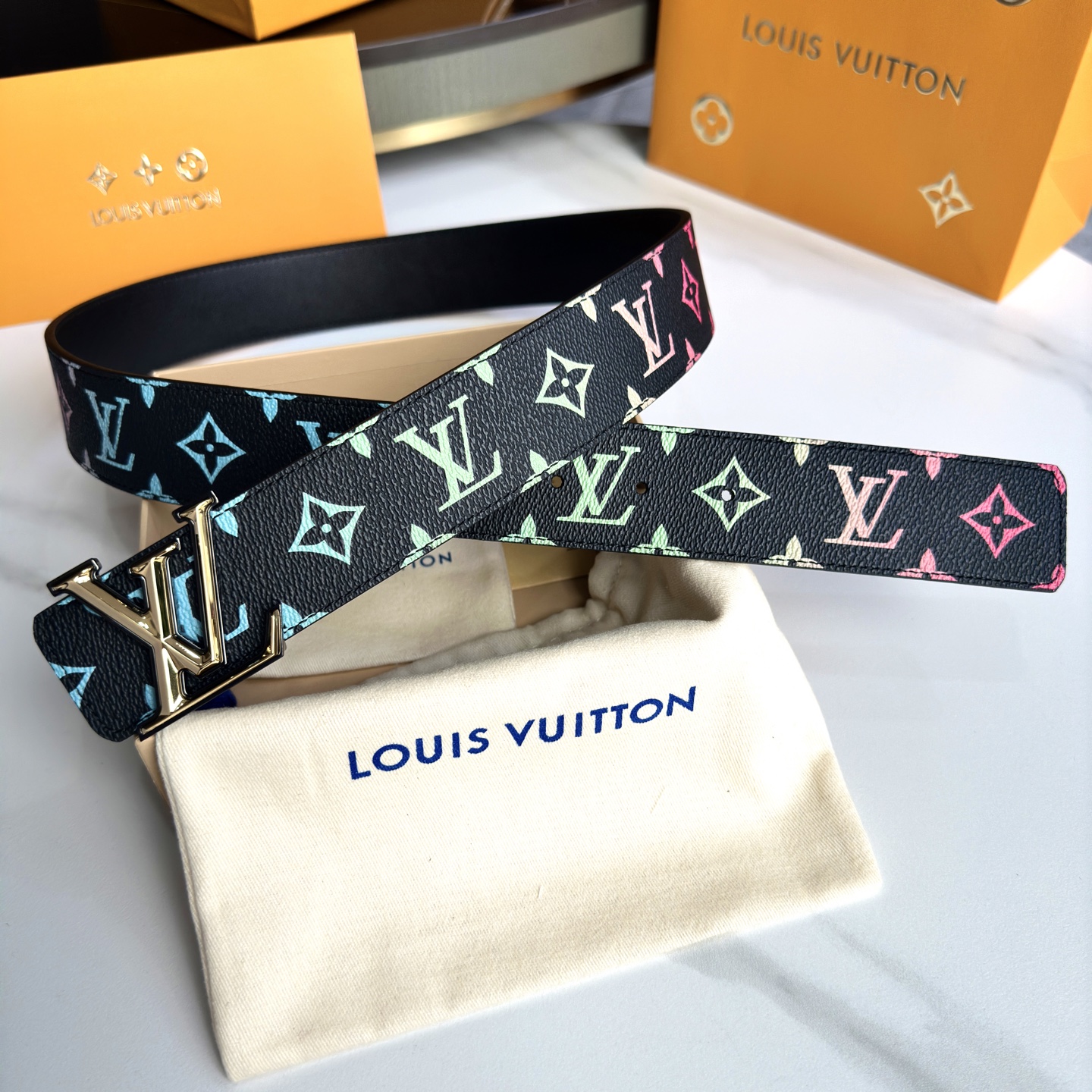 LOUIS VUITTON P:255 ベルト - 定番カスタムキャンバス&ダブルサイド利用可