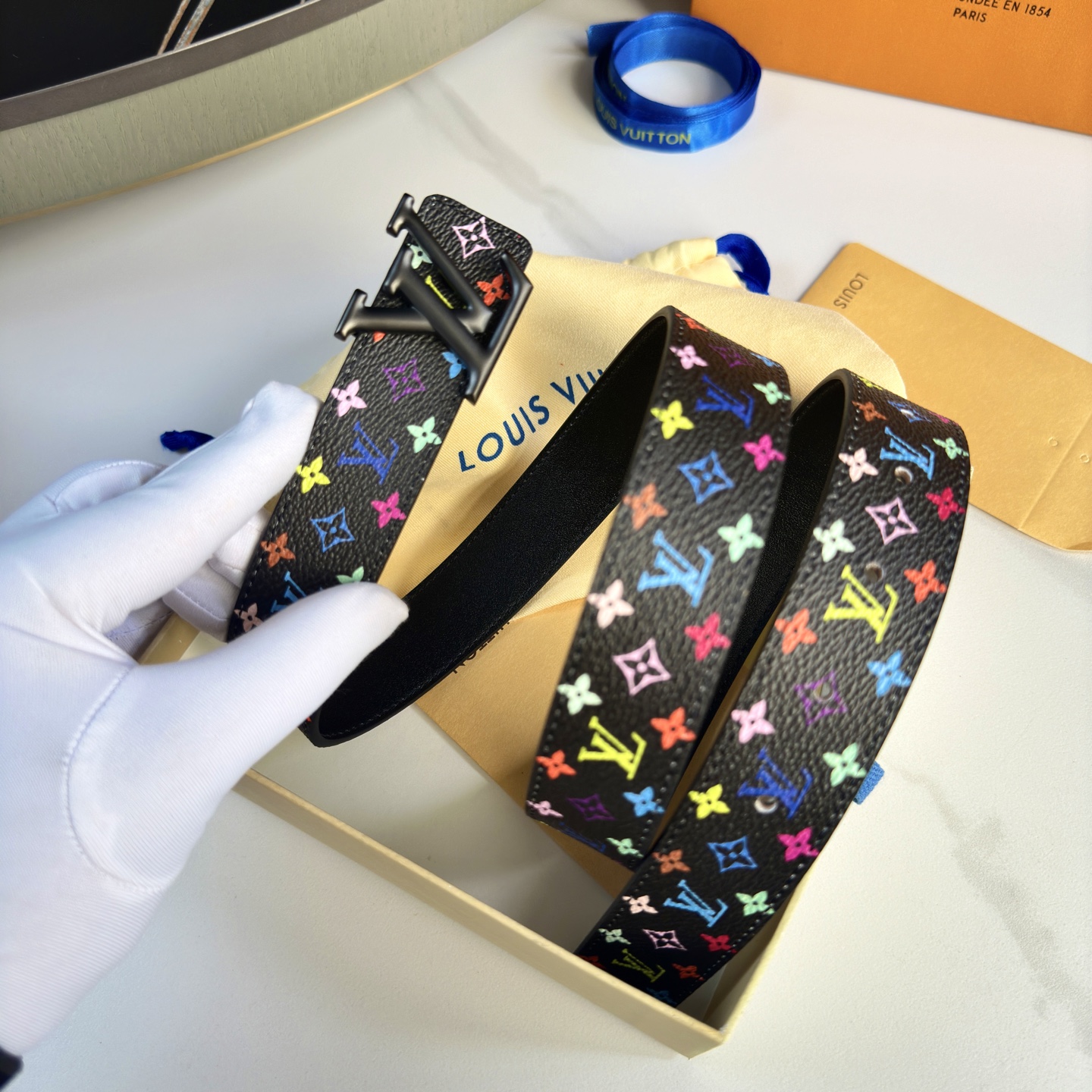 驢家 レディース 腰ベルト 小花シリーズ カスタム帆布