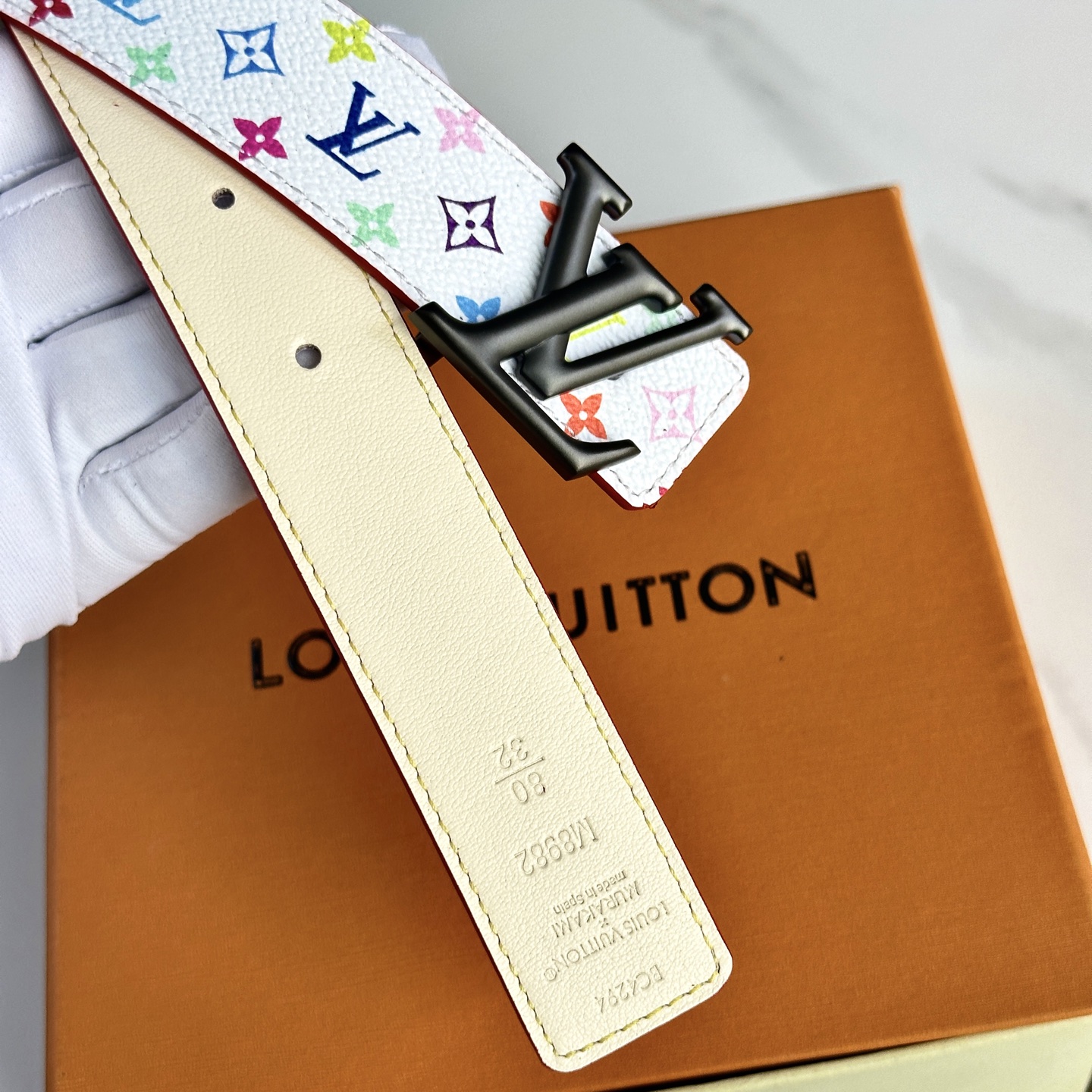 驢家 レディース スポーティーな小花柄キャンバスベルト