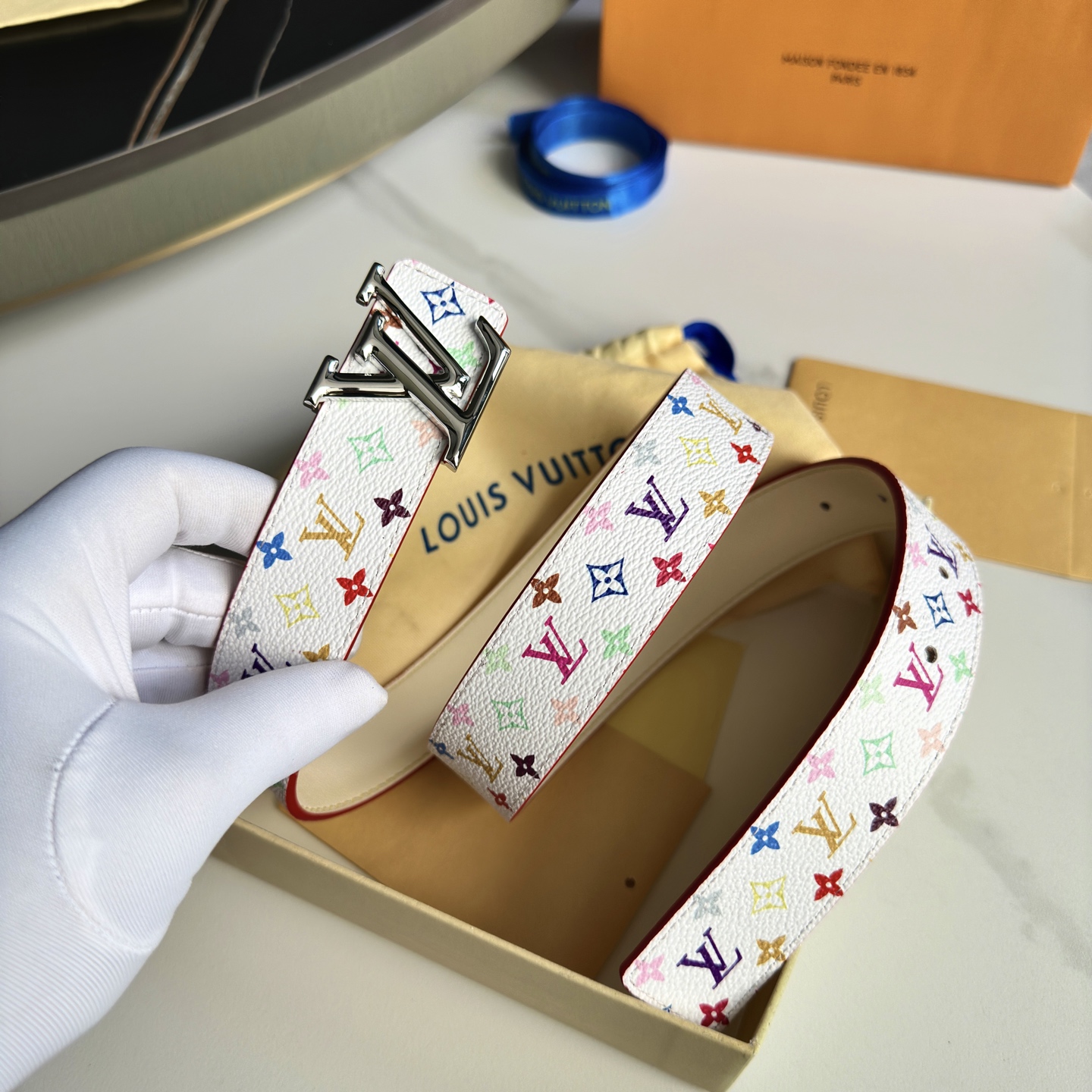 驢家 レディース ウエストベルト 小花シリーズ 幅3cm