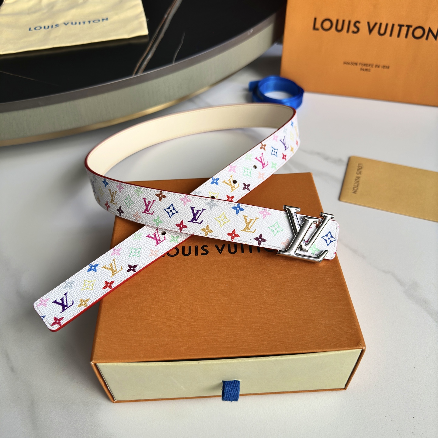 驢家 レディース ウエストベルト 小花シリーズ 幅3cm