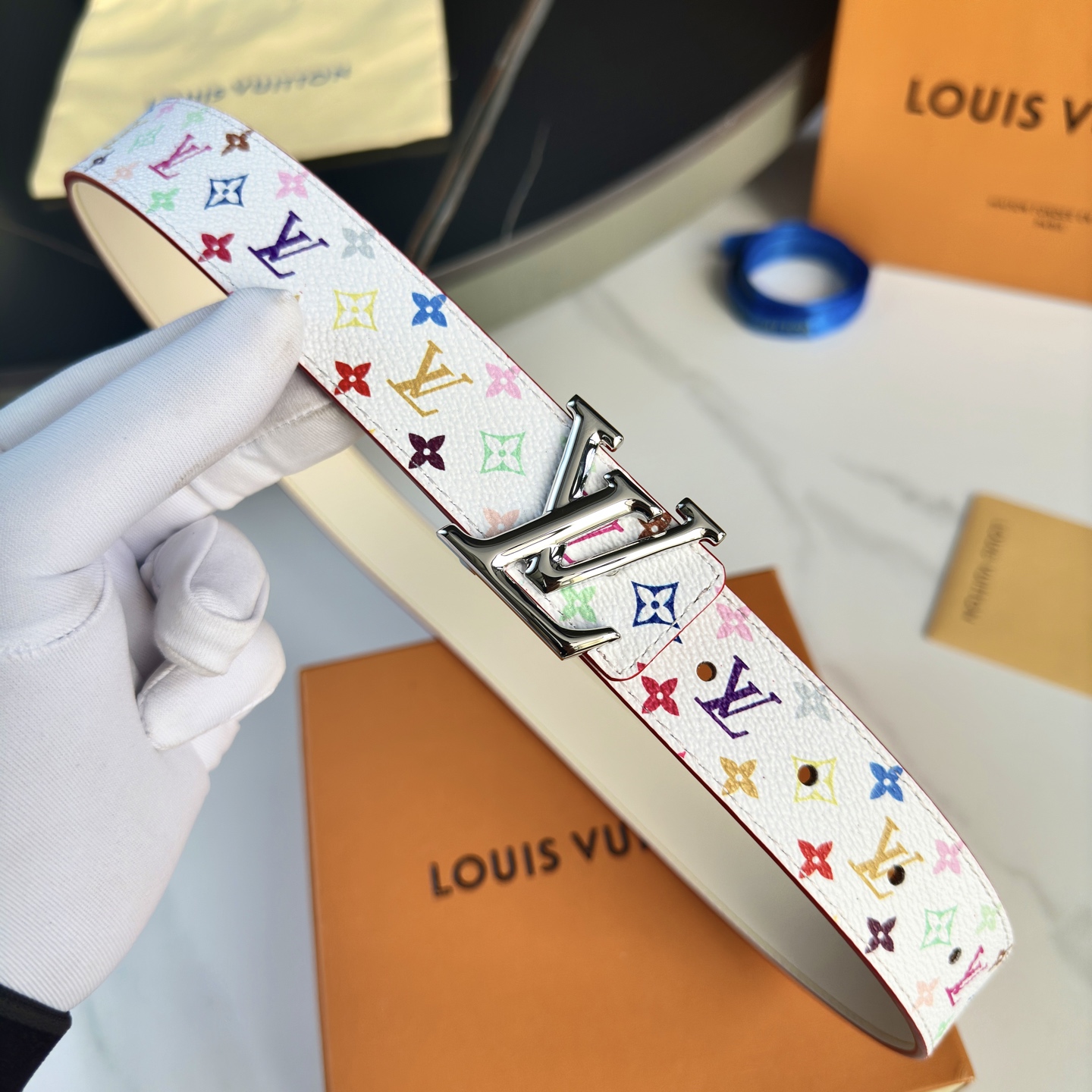 驢家 レディース ウエストベルト 小花シリーズ 幅3cm