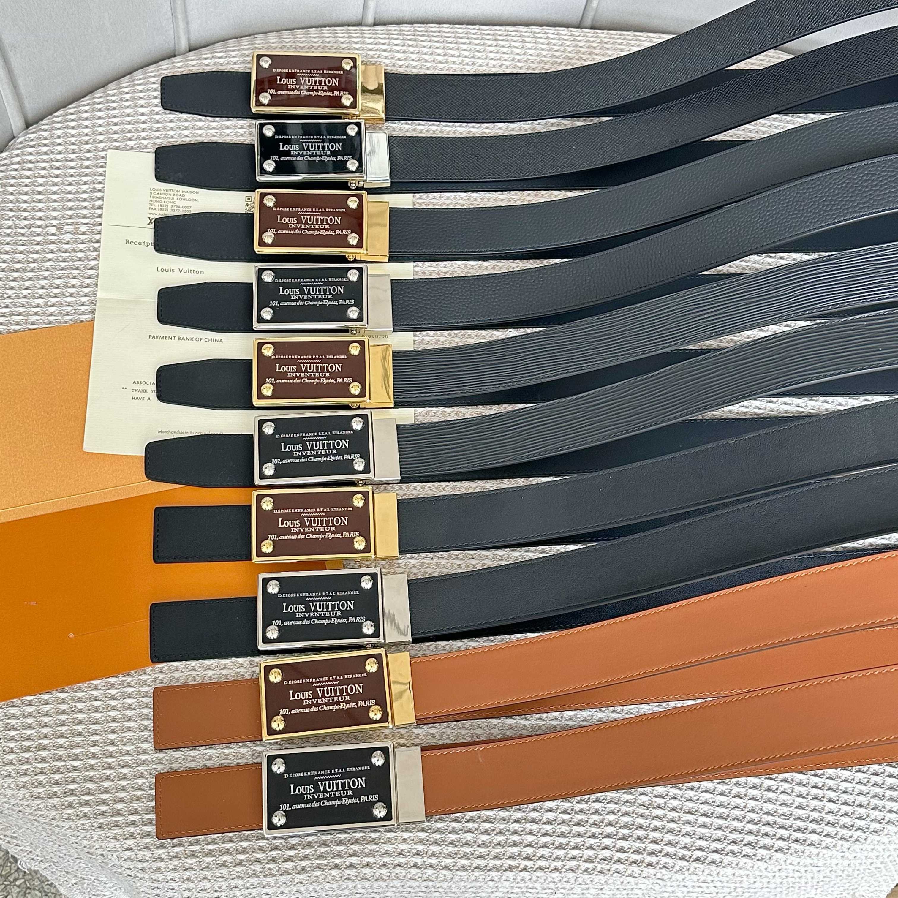 L0UIS VUITT0N P255 男士原單腰帶 双面小牛皮