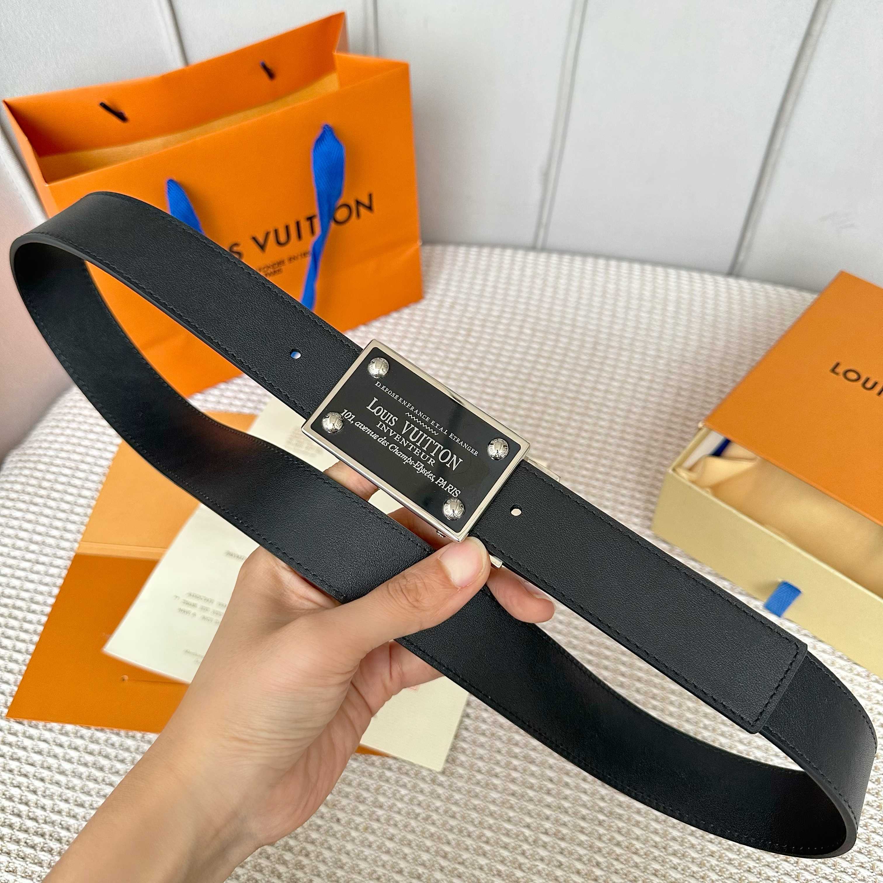 LOUIS VUITTON P255 メンズ腰帯 双面小牛皮