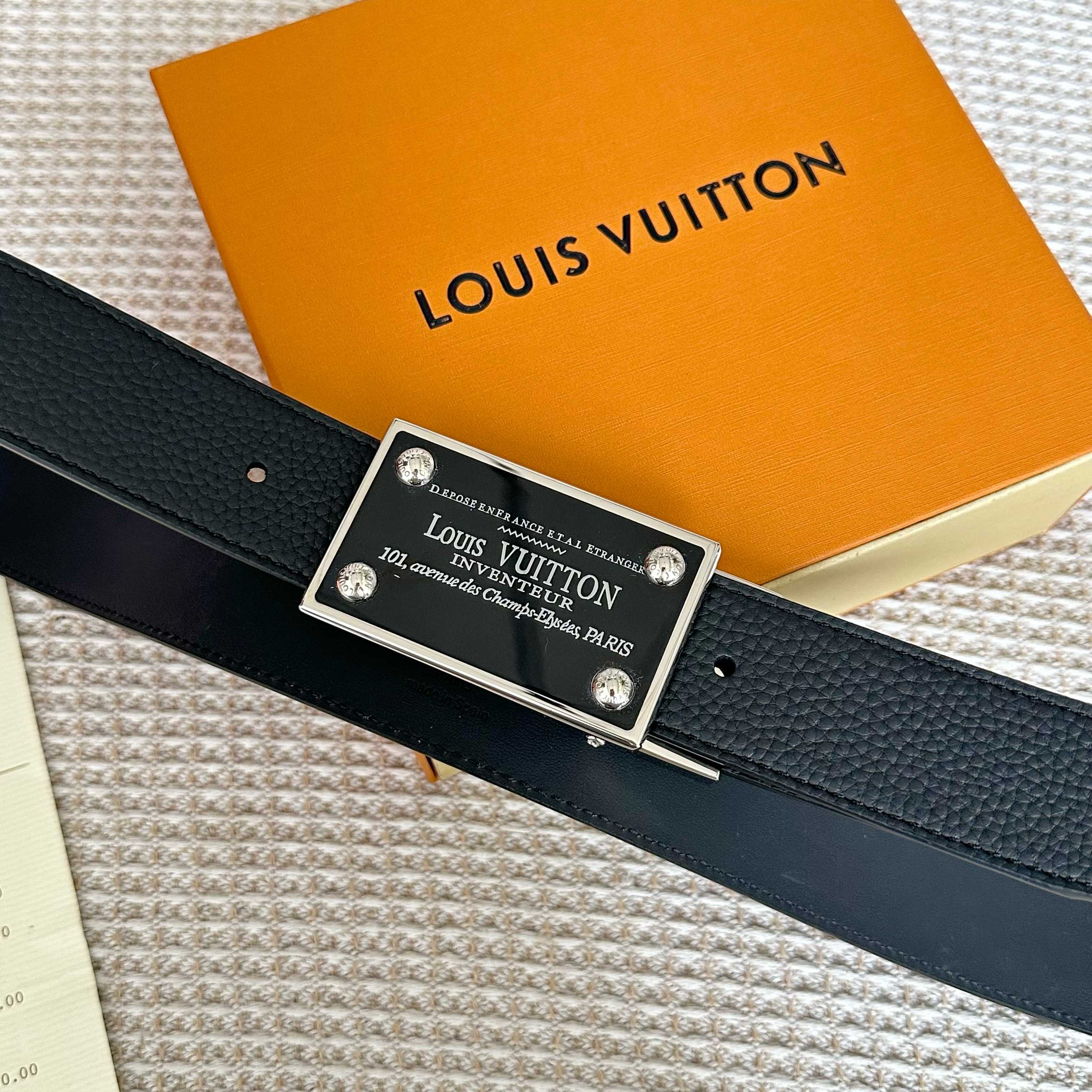 LVMH P255 メンズダブルフェイスレザー腰ベルト 35mm