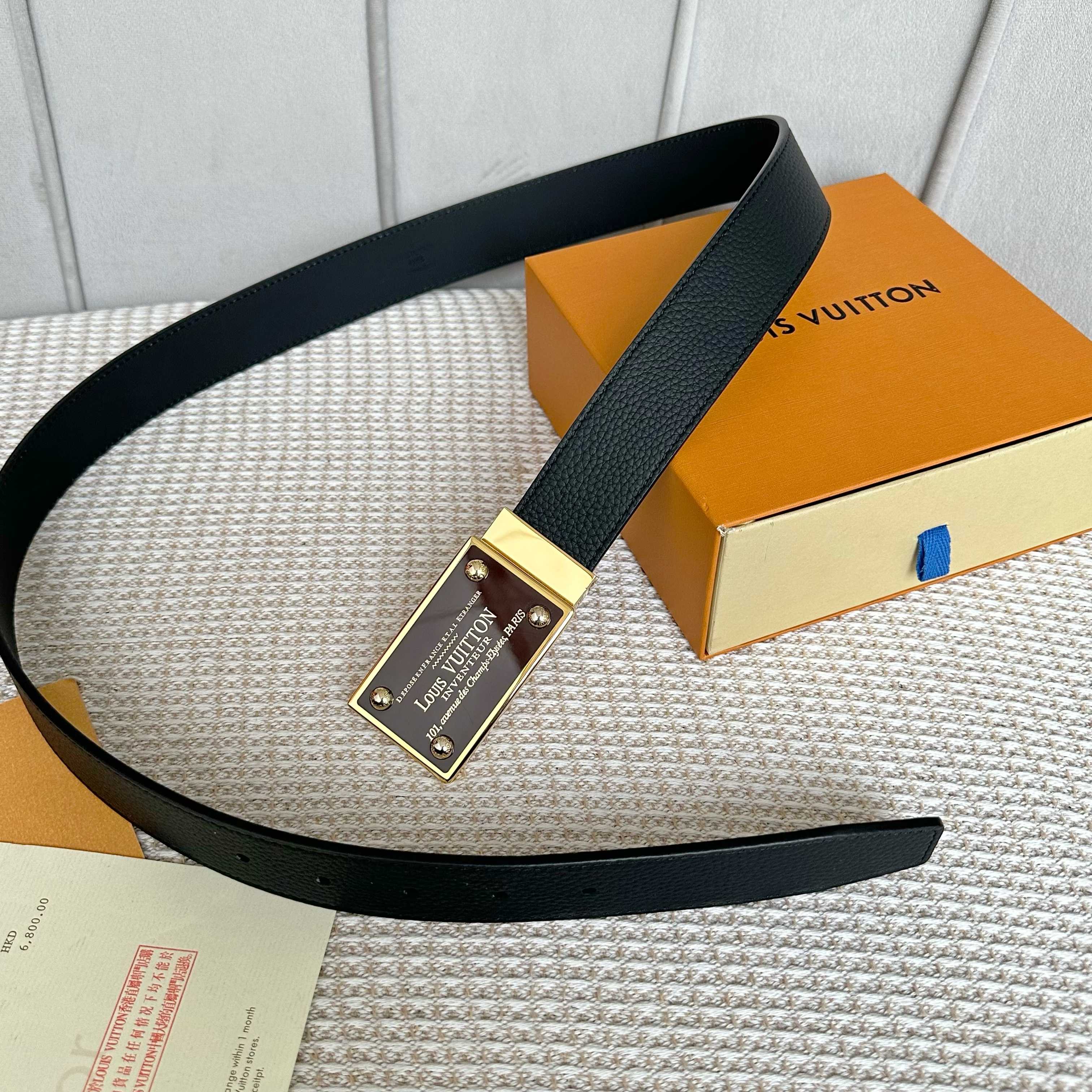 L0UIS VUITT0N P255 男士原單腰帶 双面小牛皮