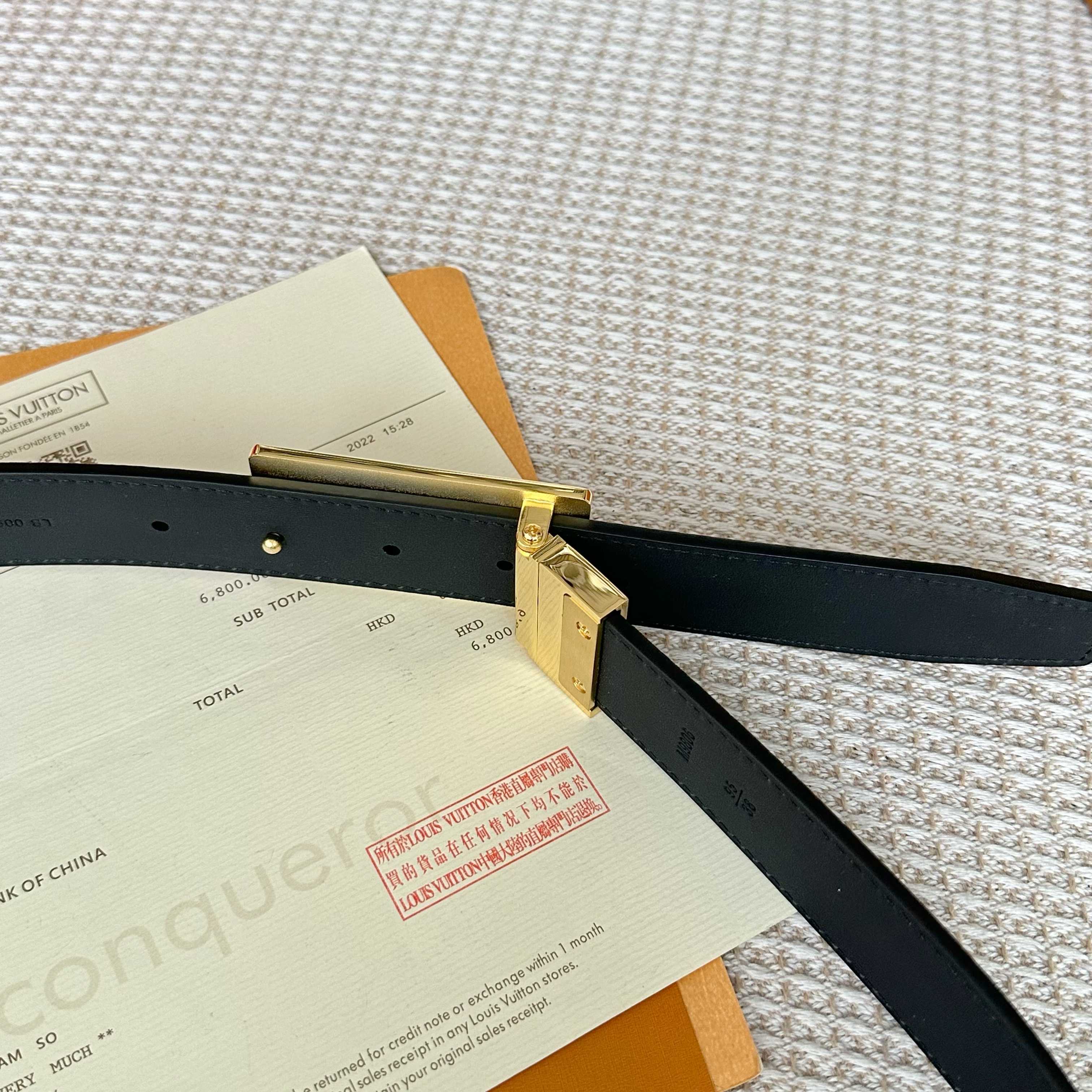 L0UIS VUITT0N P255 男士原單腰帶 双面小牛皮