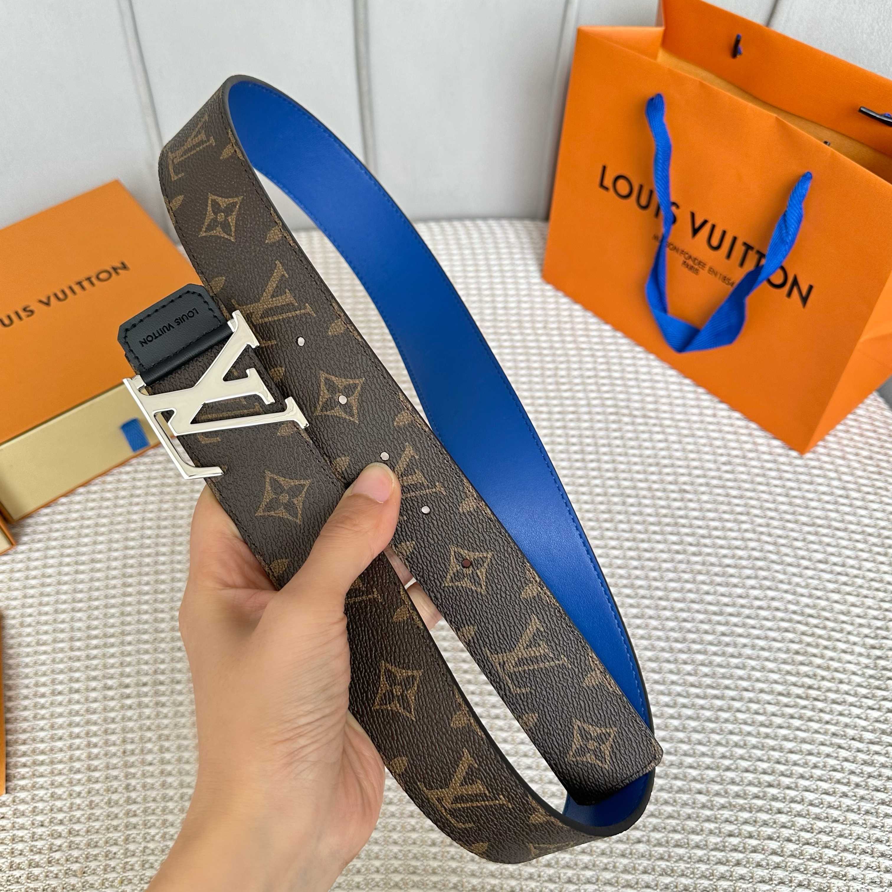 ルイ・ヴィトン P：255 原版包裝 40mm 幅のカスタムキャンバスベルト