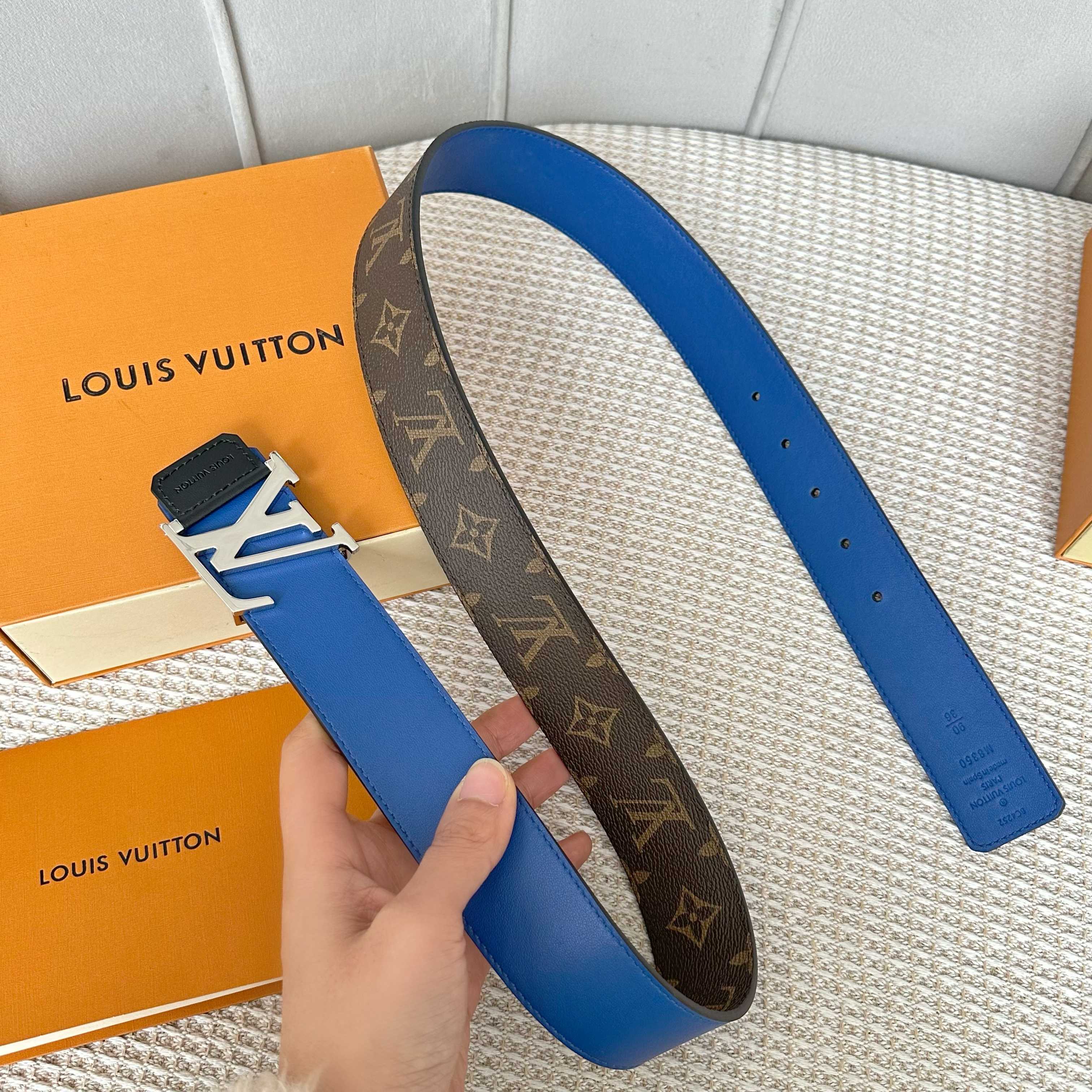 ルイ・ヴィトン P：255 原版包裝 40mm 幅のカスタムキャンバスベルト