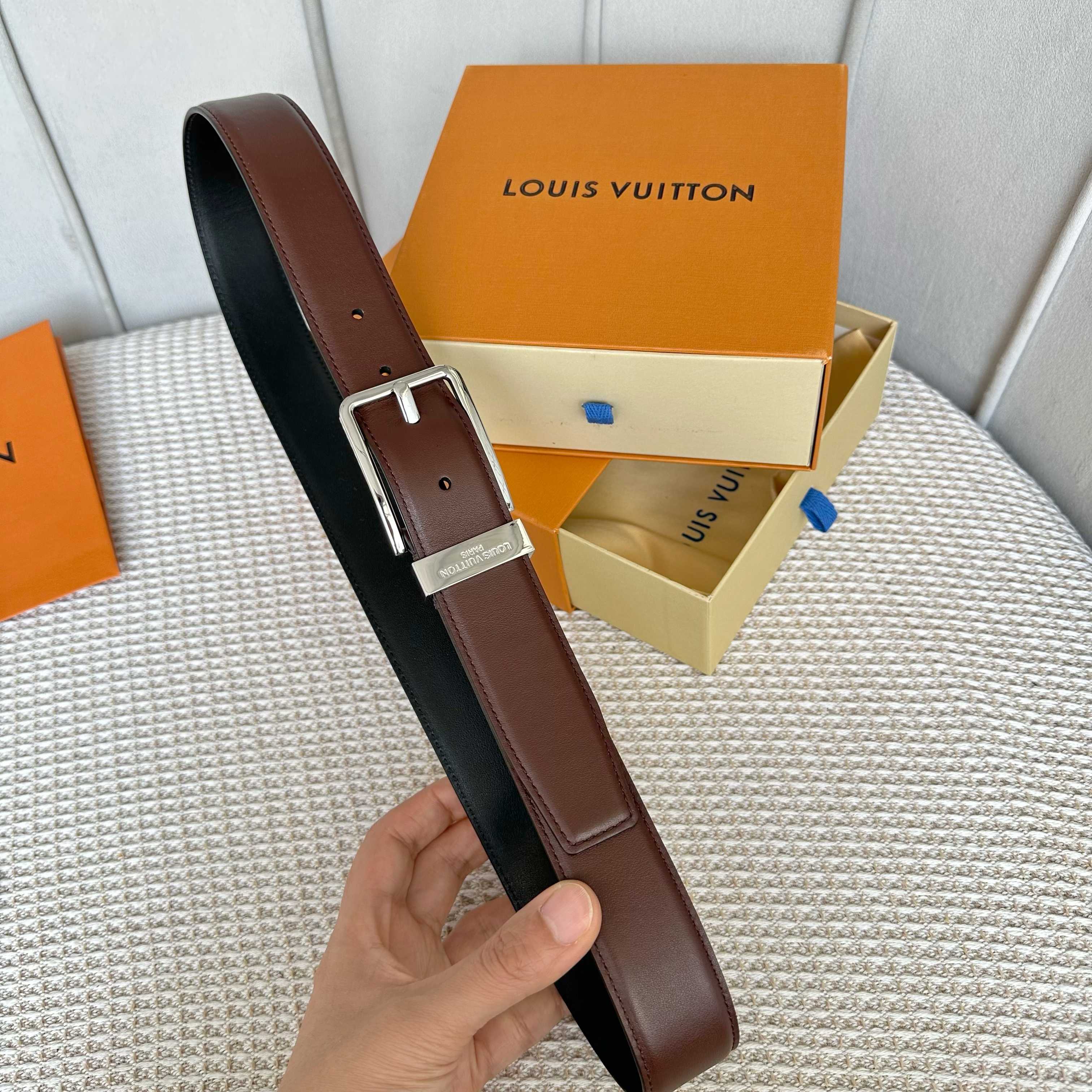 LOUIS VUITTON P255 メンズレザー腰帯 35mm
