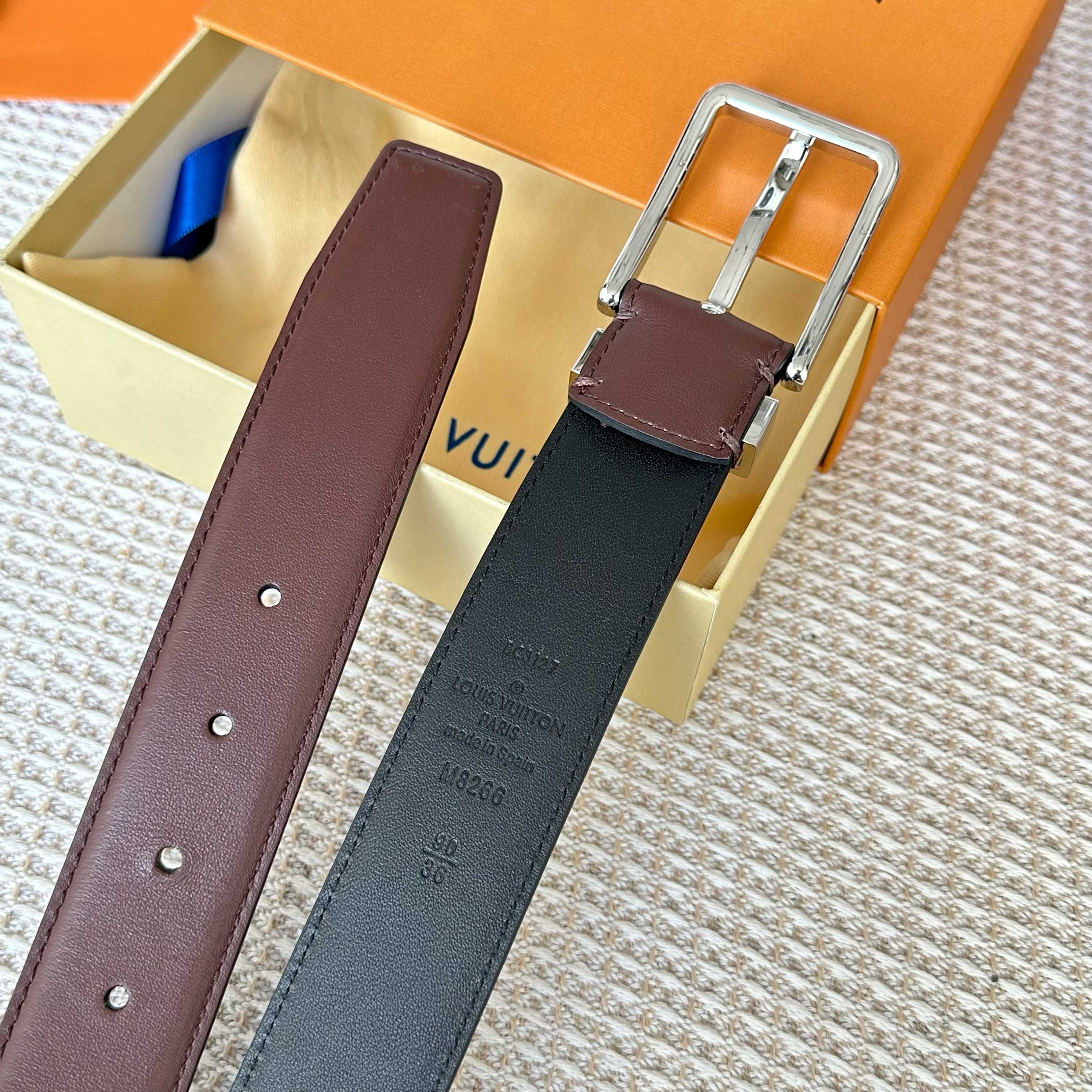 LOUIS VUITTON P255 メンズレザー腰帯 35mm