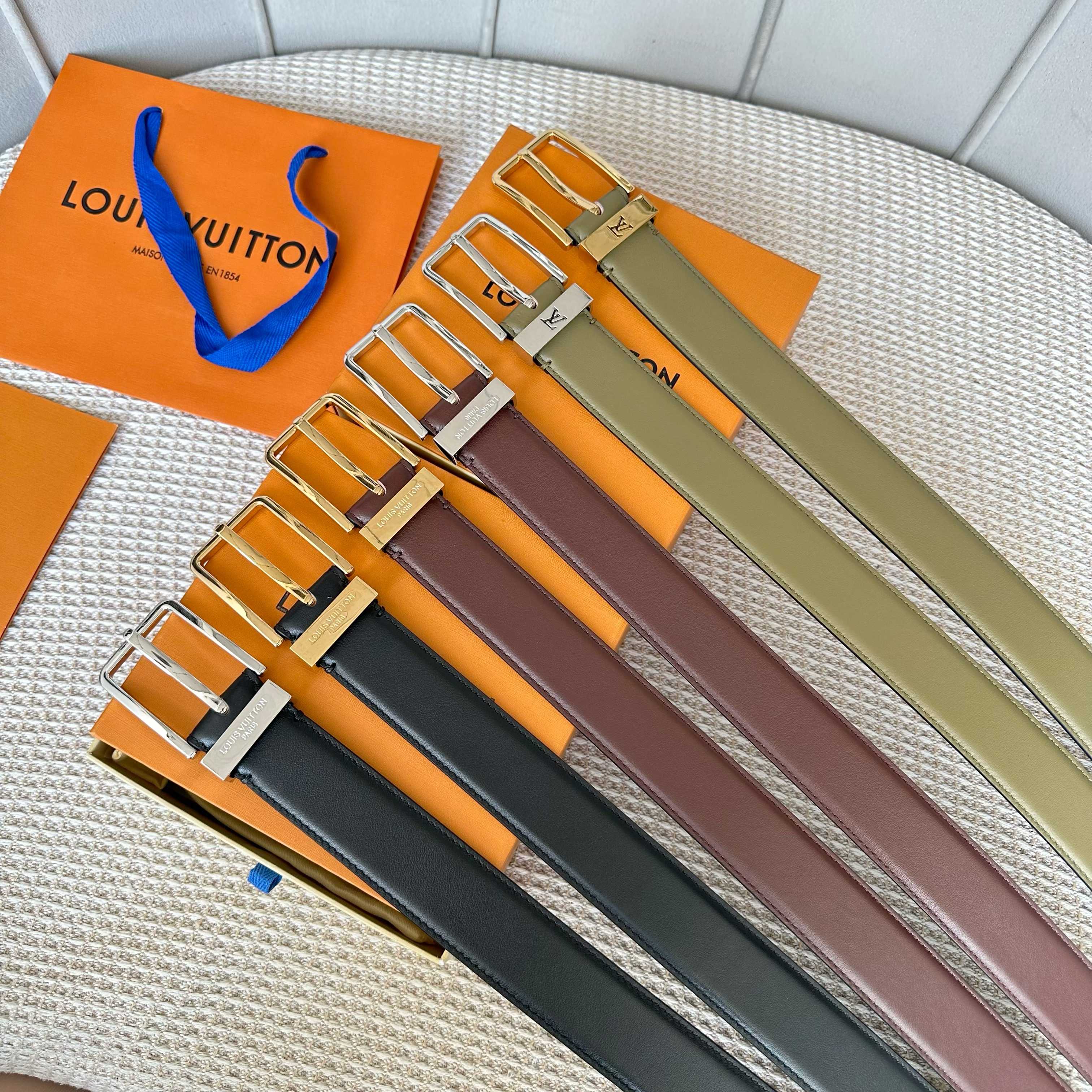 LOUIS VUITTON P255 メンズレザー腰帯 35mm