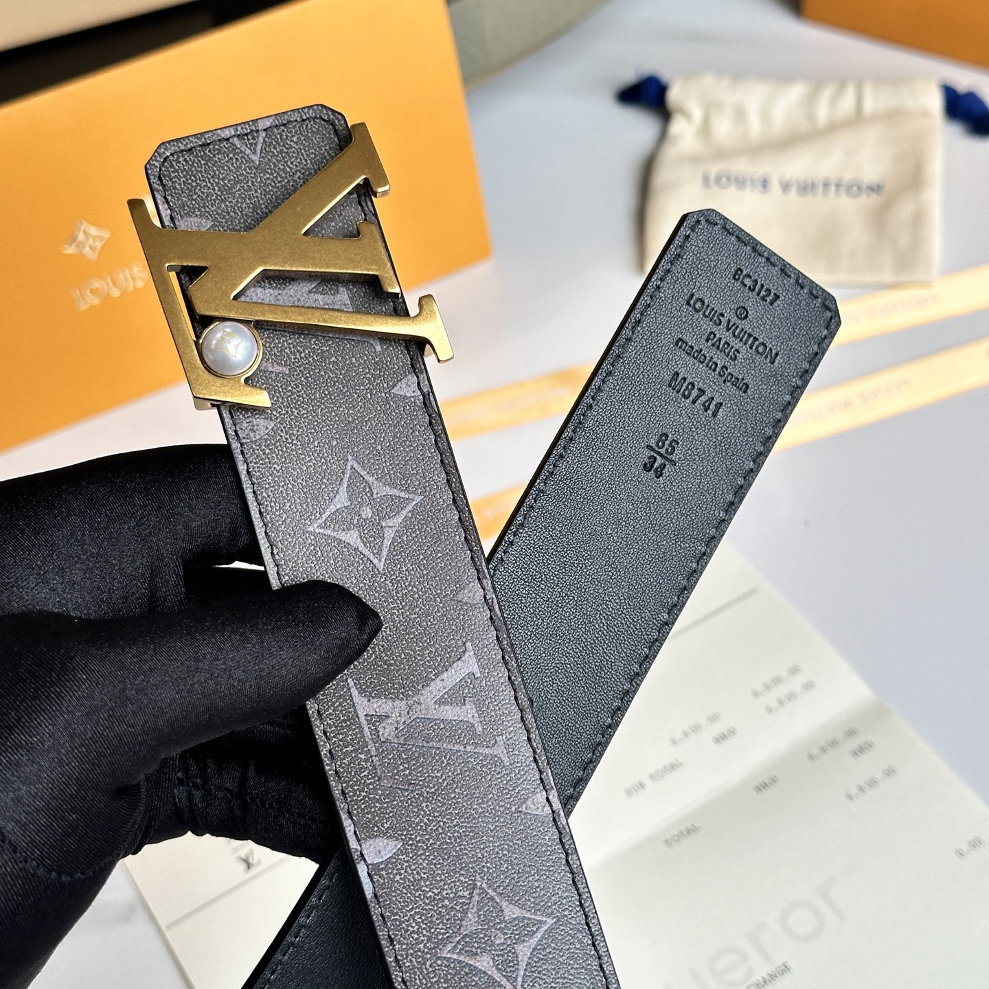 LOUIS VUITTON 男士原單腰帶 ダブルフェイスデザイン