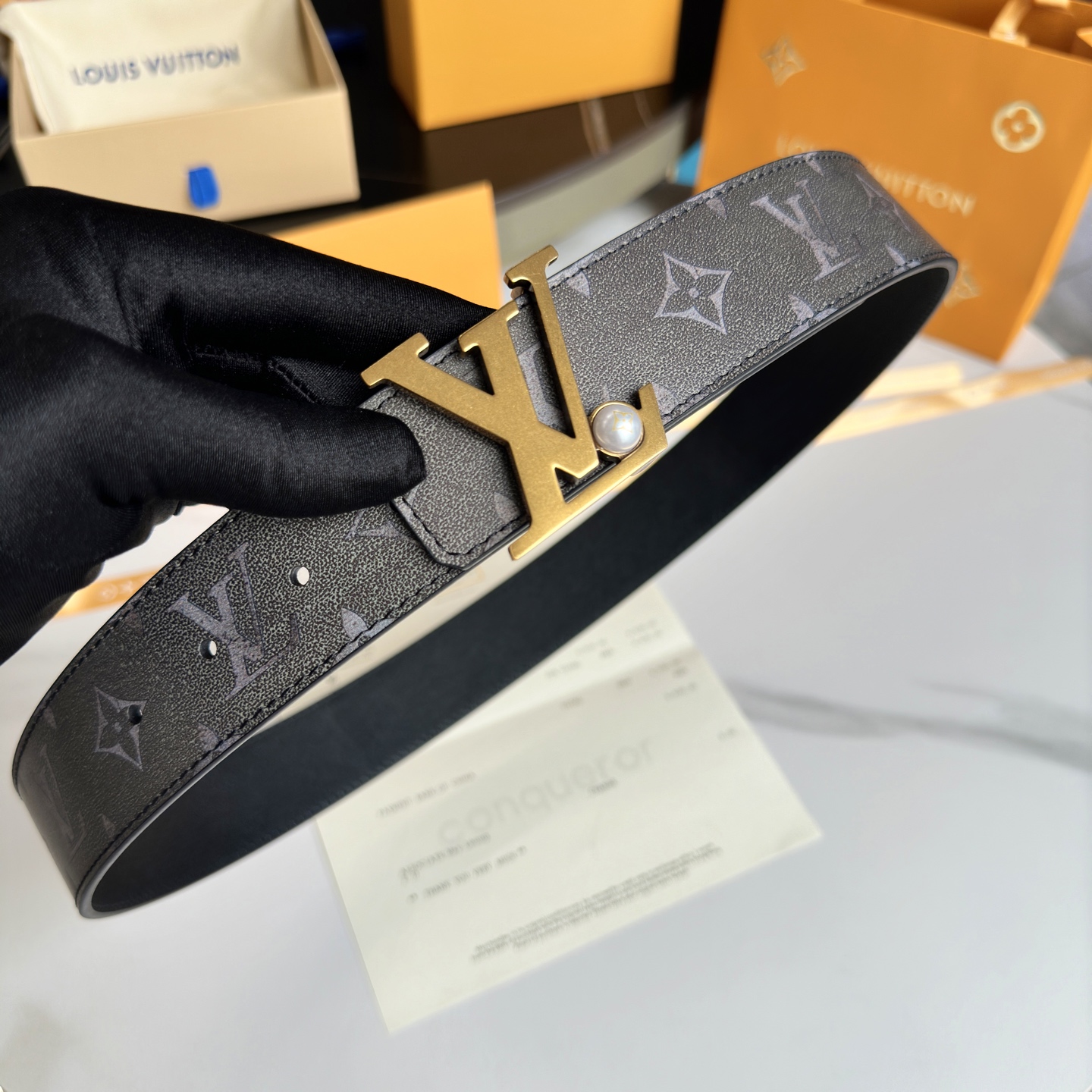 LOUIS VUITTON 男士原單腰帶 ダブルフェイスデザイン