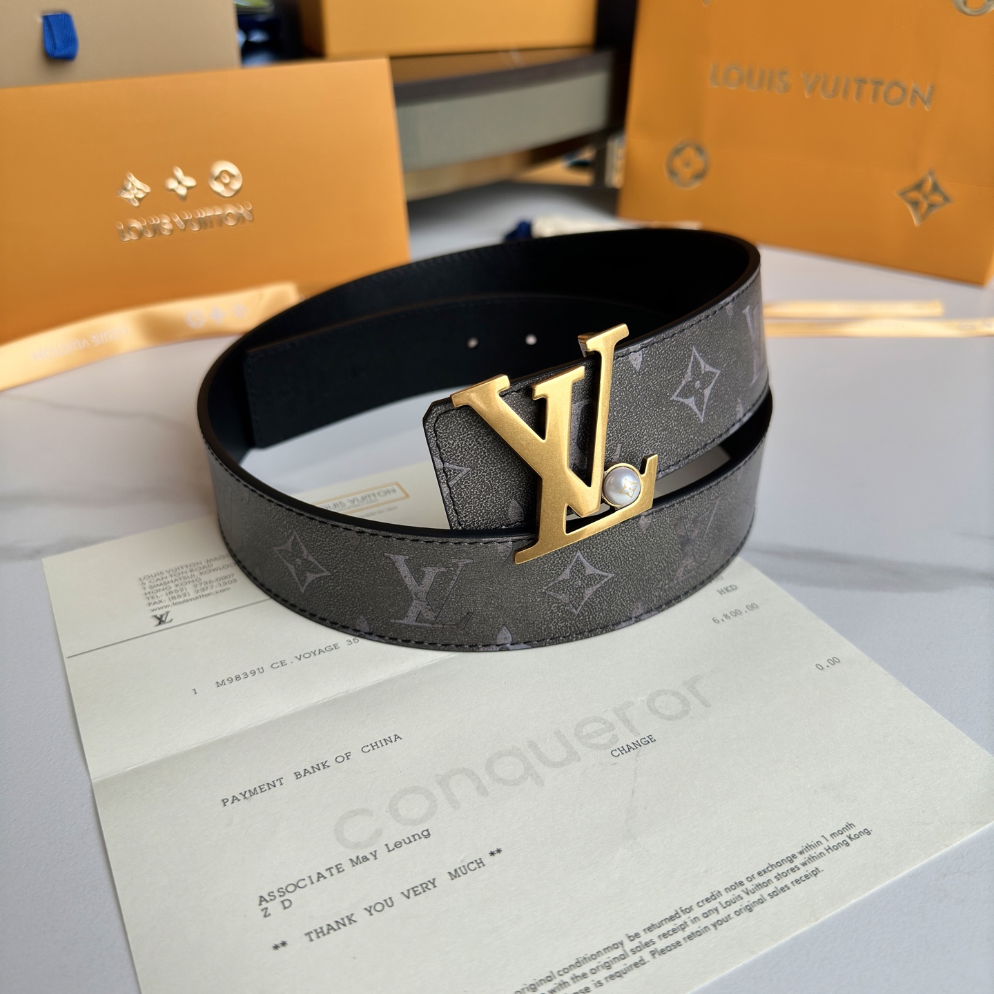 LOUIS VUITTON 男士原單腰帶 ダブルフェイスデザイン