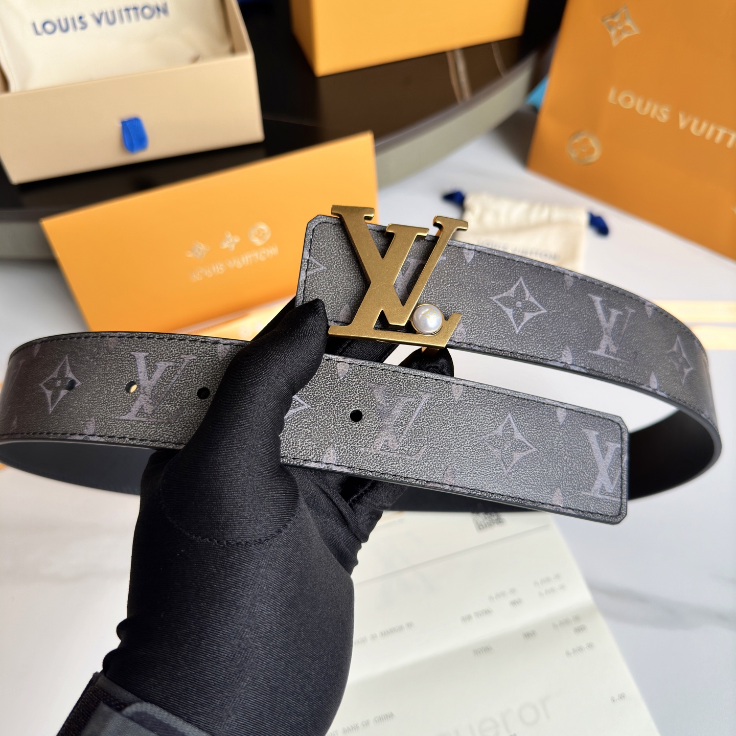 LOUIS VUITTON 男士原單腰帶 ダブルフェイスデザイン