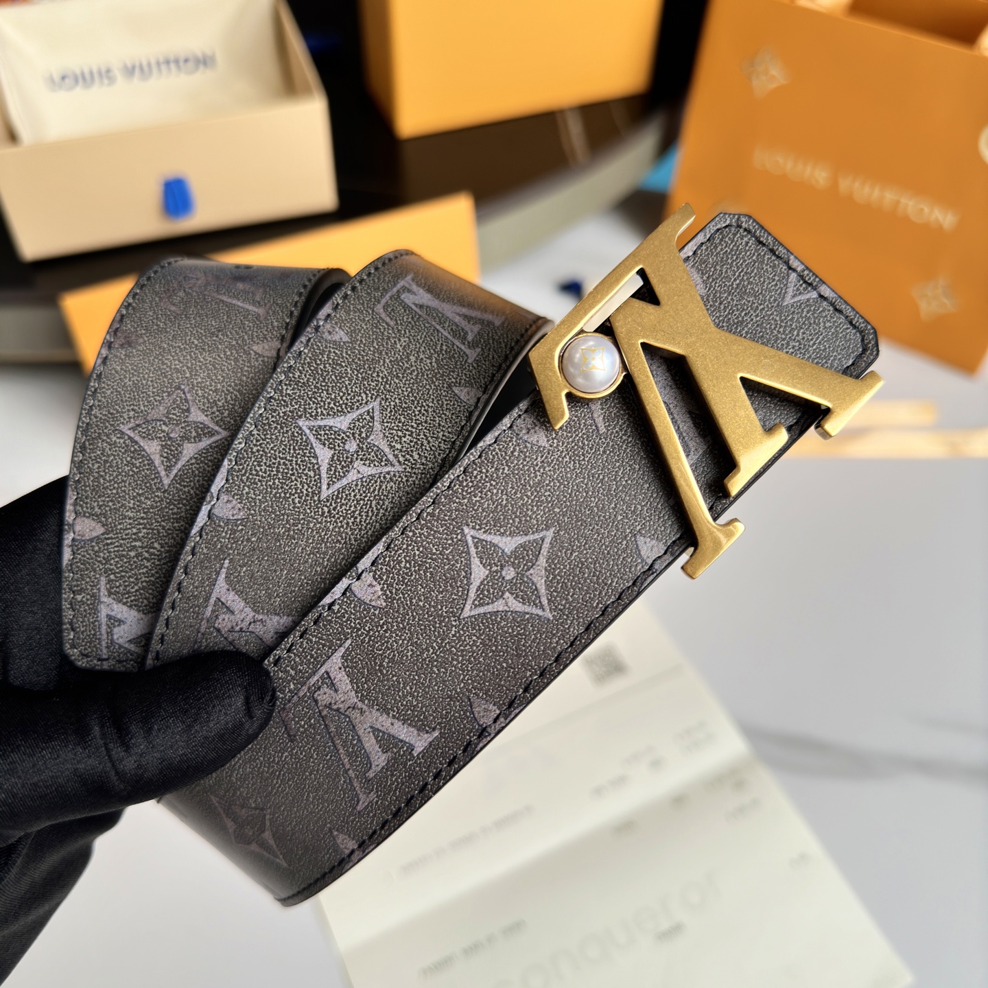 LOUIS VUITTON 男士原單腰帶 ダブルフェイスデザイン