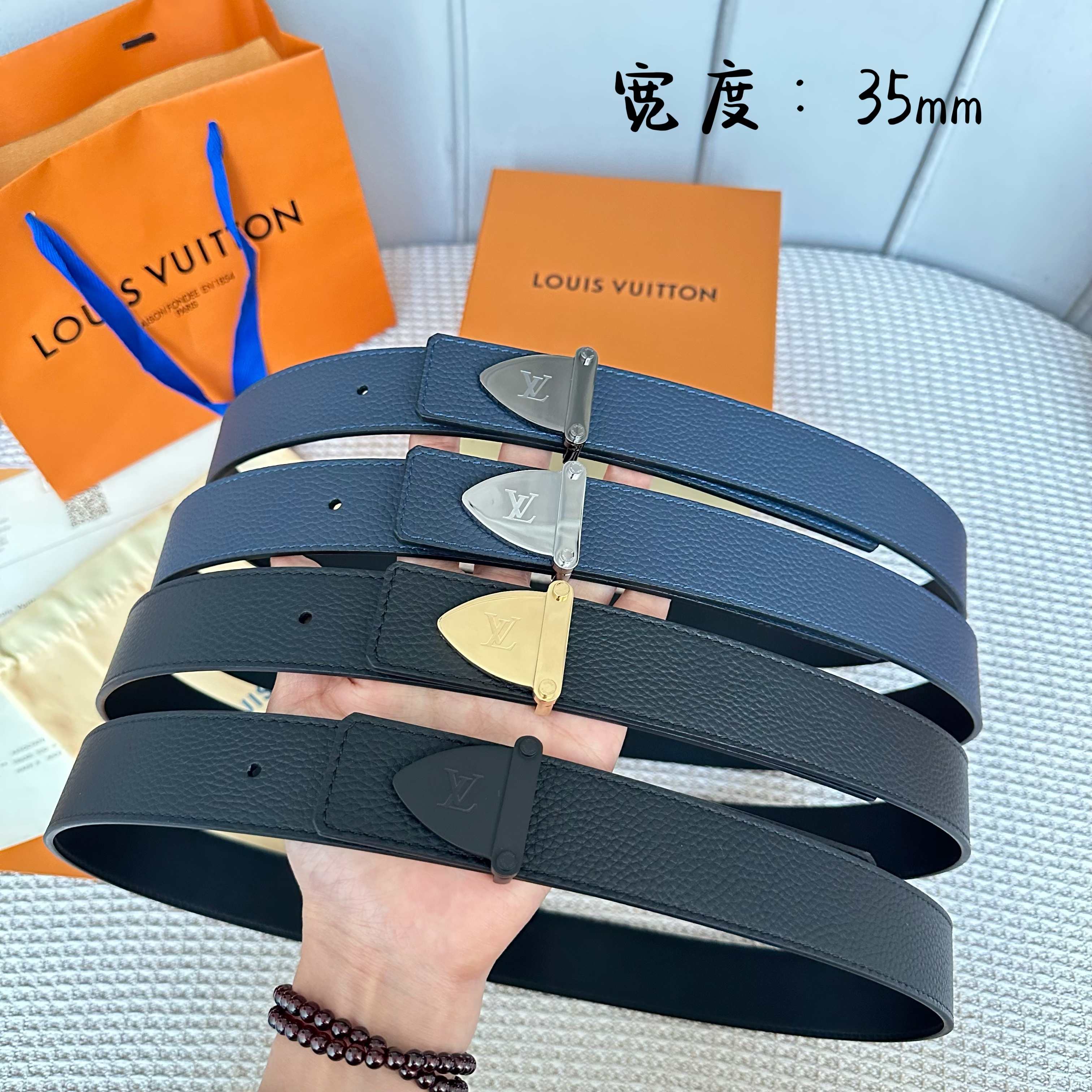 L0UIS VUITT0N P255 驢家原單腰帶 双面使用可能な35mm幅