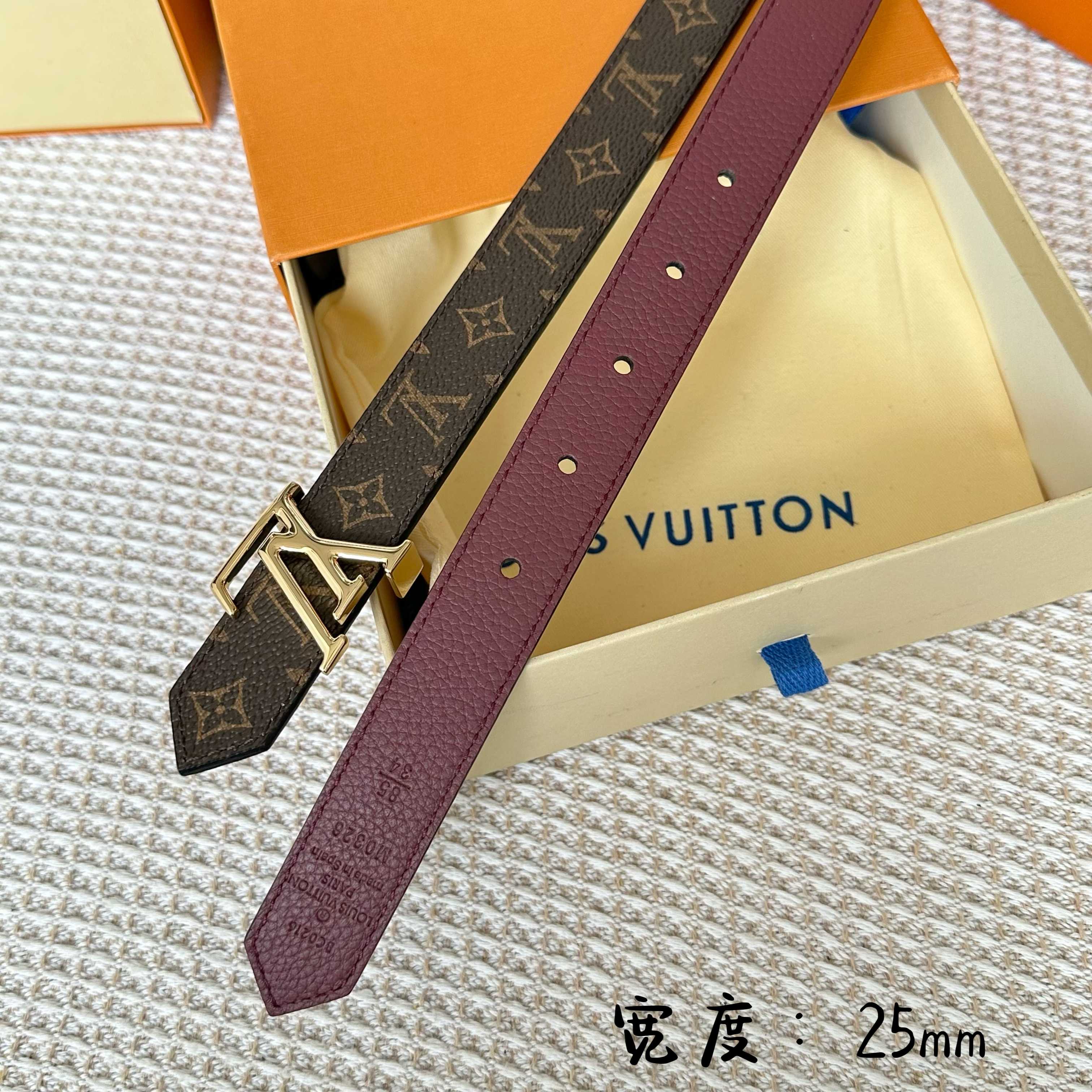 LouiS VuittoN P255 原版包裝 25mm 幅のオシャレ腰帯