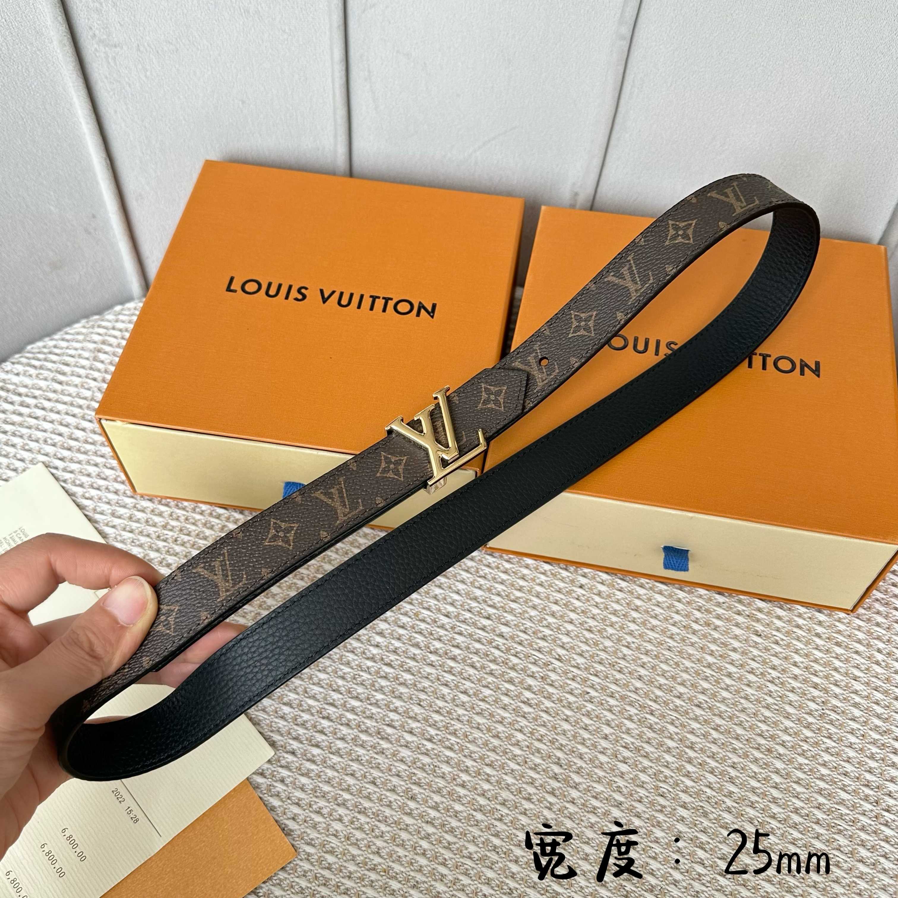 L0UIS VUITT0N P255 レディース腰帯 25mm幅 ダブルサイドデザイン