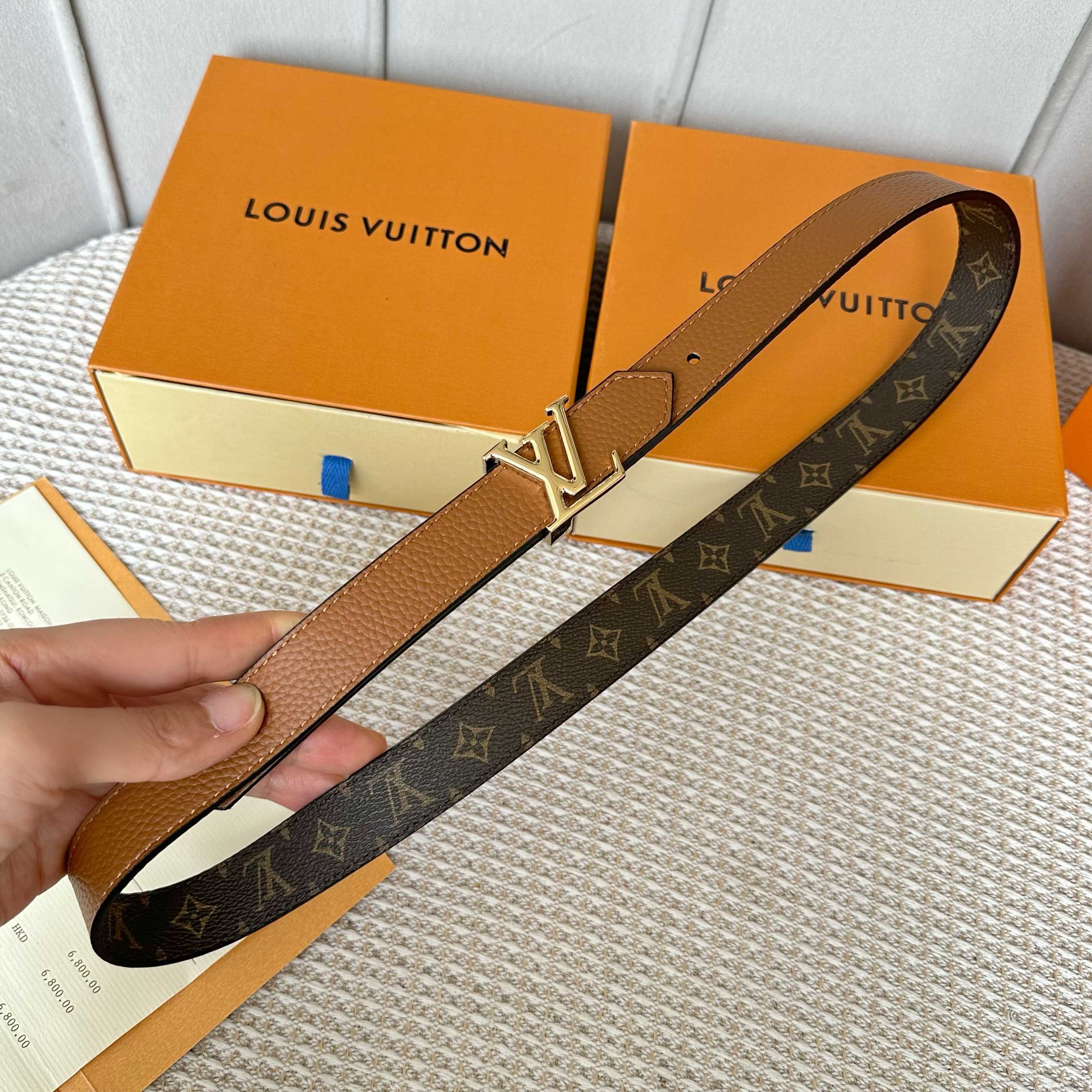 L0UIS VUITT0N P255 驢家女士原單腰帶 - 定制帆布と荔枝纹